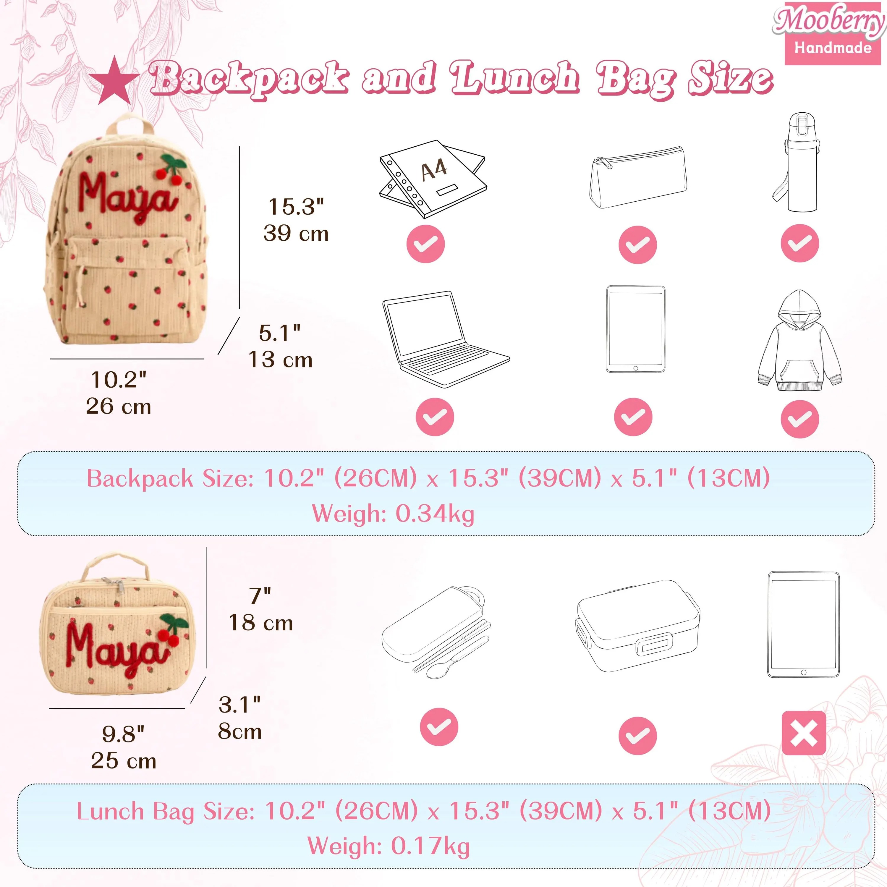 Personalized Toddler Backpack & Lunch Bag Set