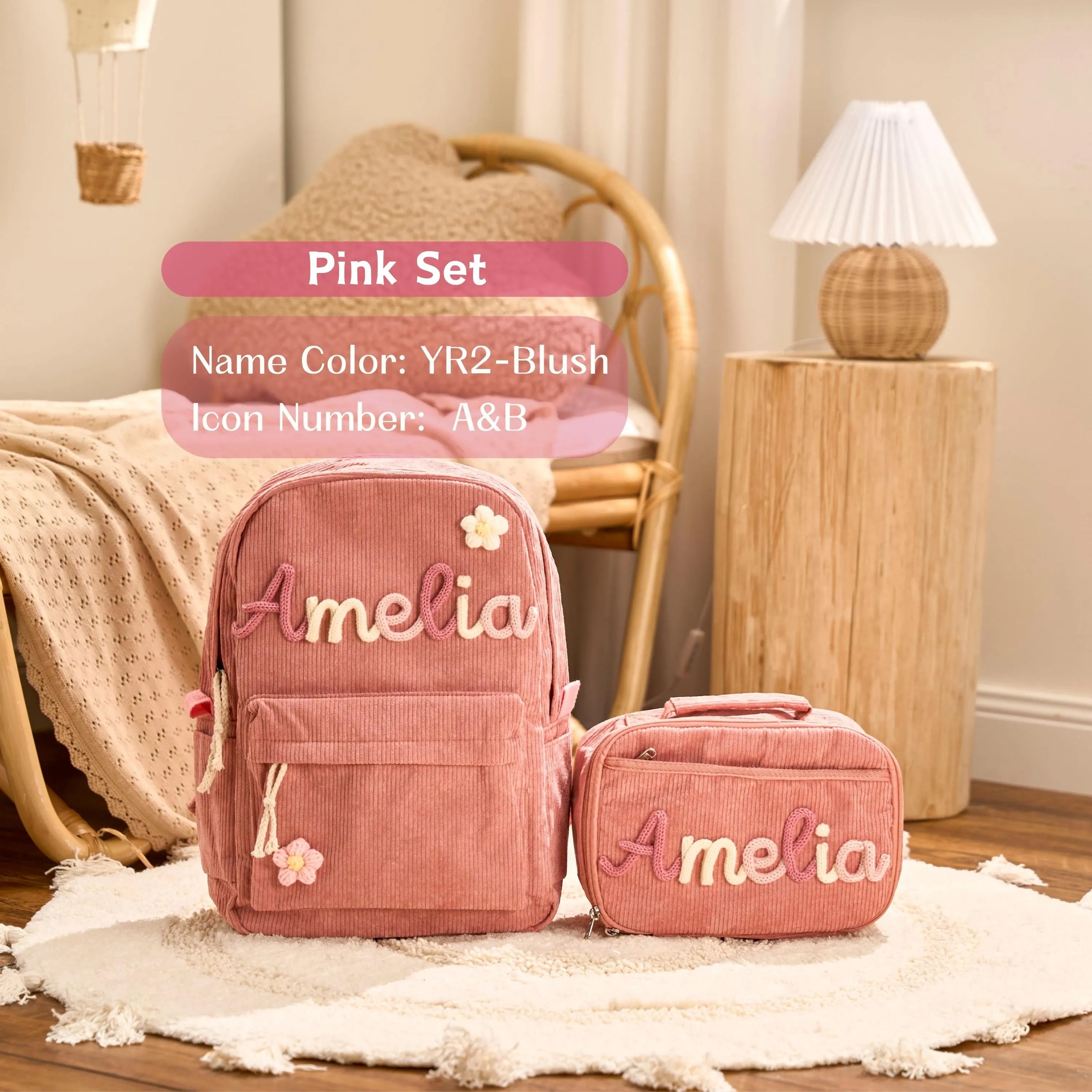Personalized Toddler Backpack & Lunch Bag Set