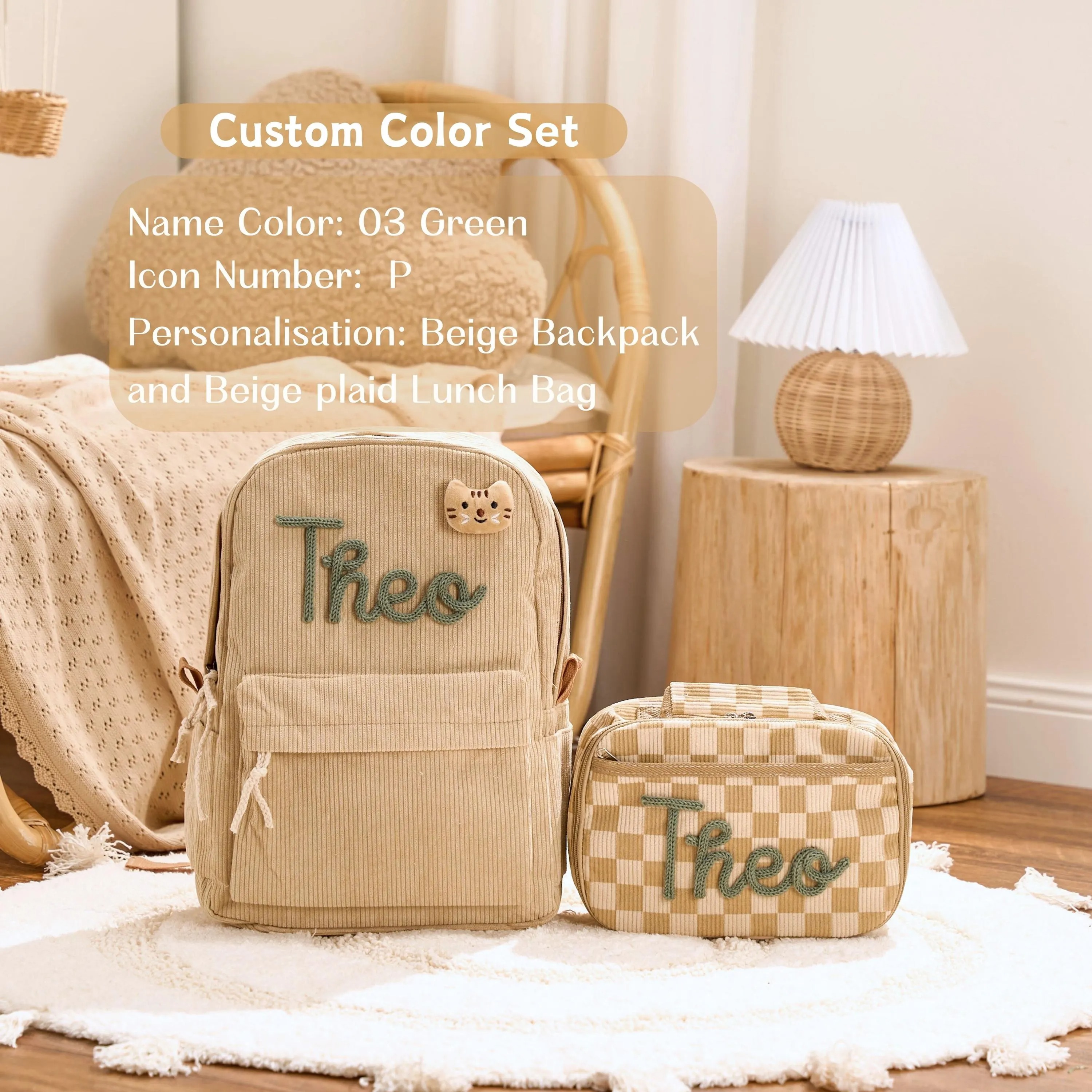 Personalized Toddler Backpack & Lunch Bag Set