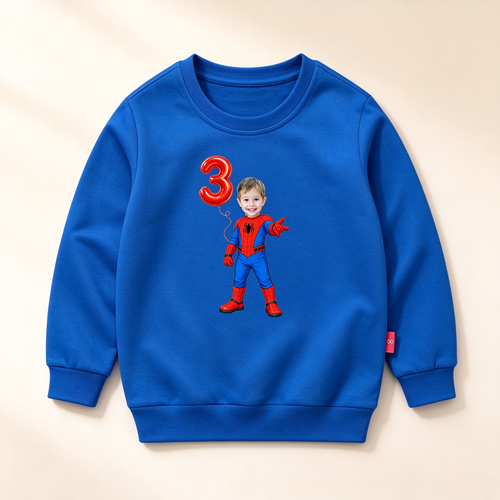 Personalized Spiderman Birthday Shirt, Custom Face Superhero Kids Birthday Outfit
