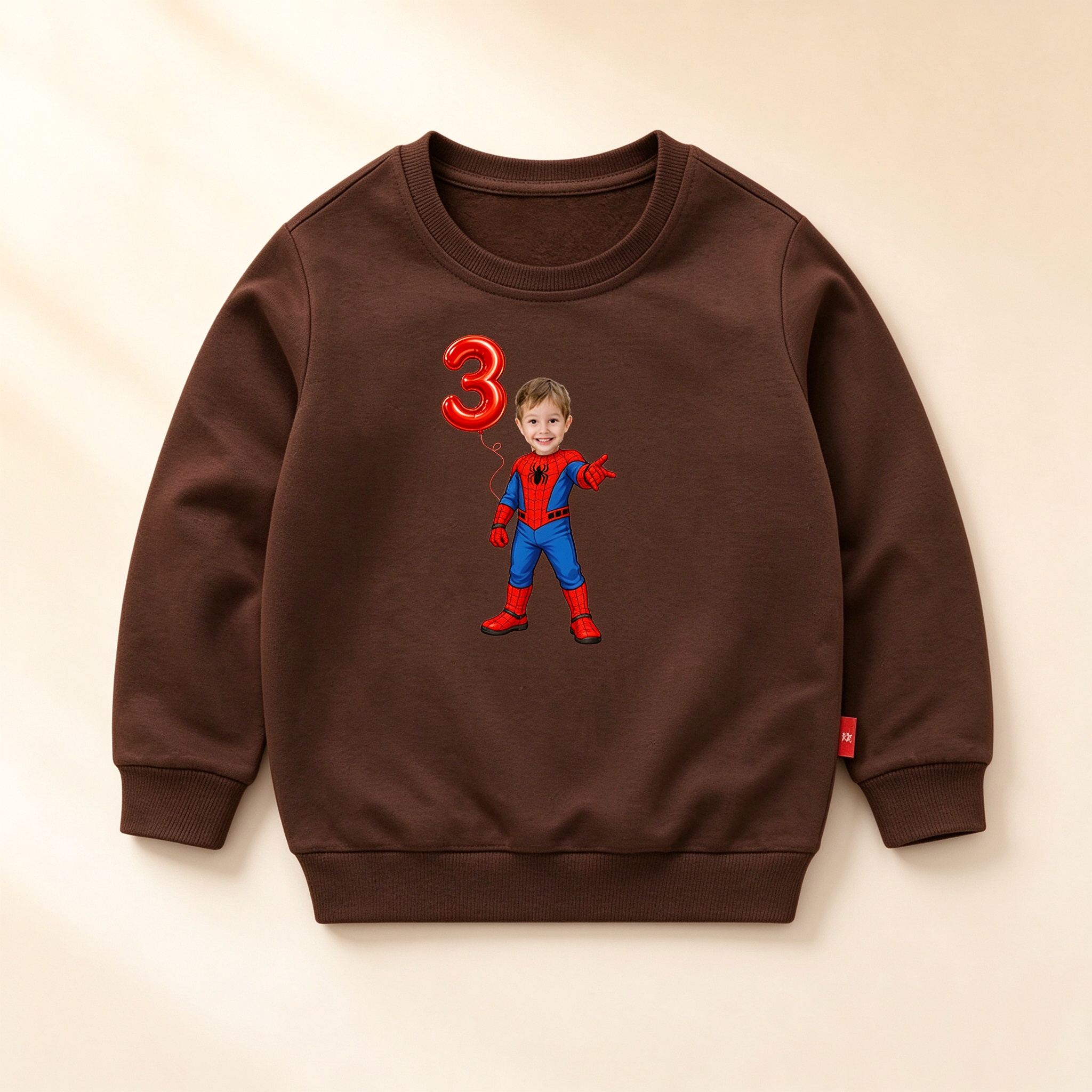 Personalized Spiderman Birthday Shirt, Custom Face Superhero Kids Birthday Outfit