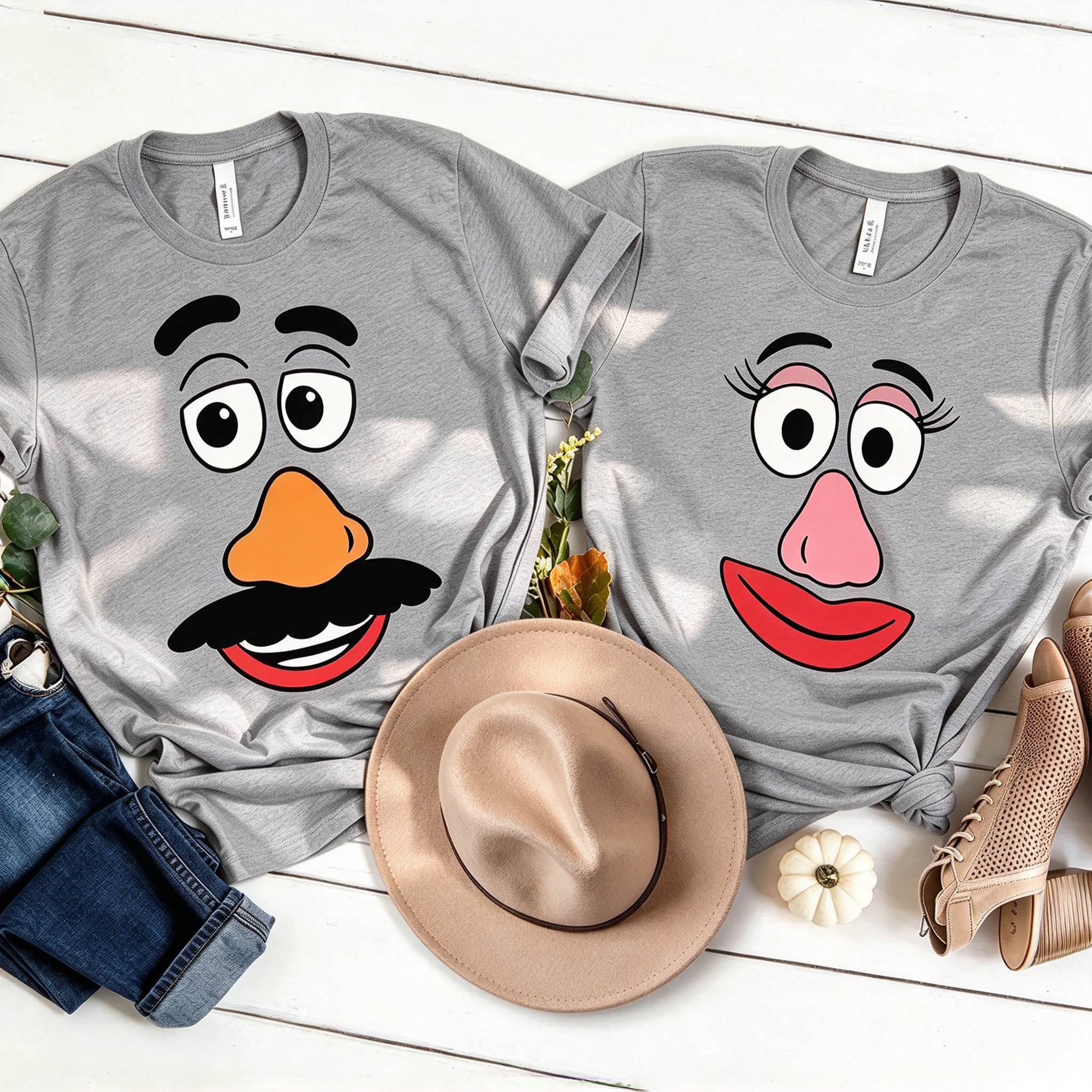 Toy Story Mr & Mrs Potato Head Couple Print T-Shirts Outfits
