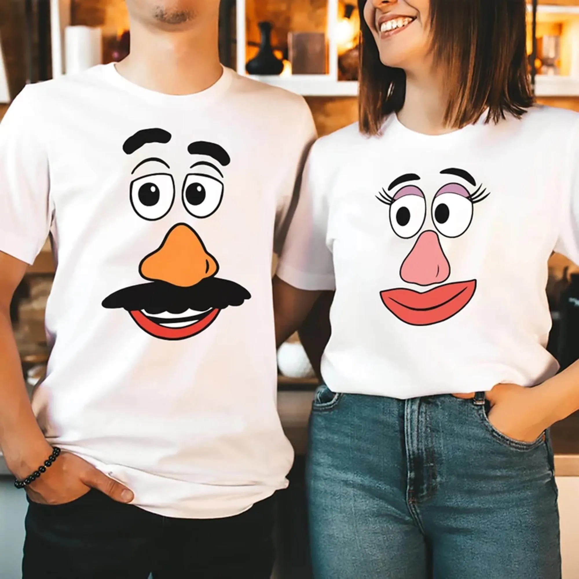 Toy Story Mr & Mrs Potato Head Couple Print T-Shirts Outfits