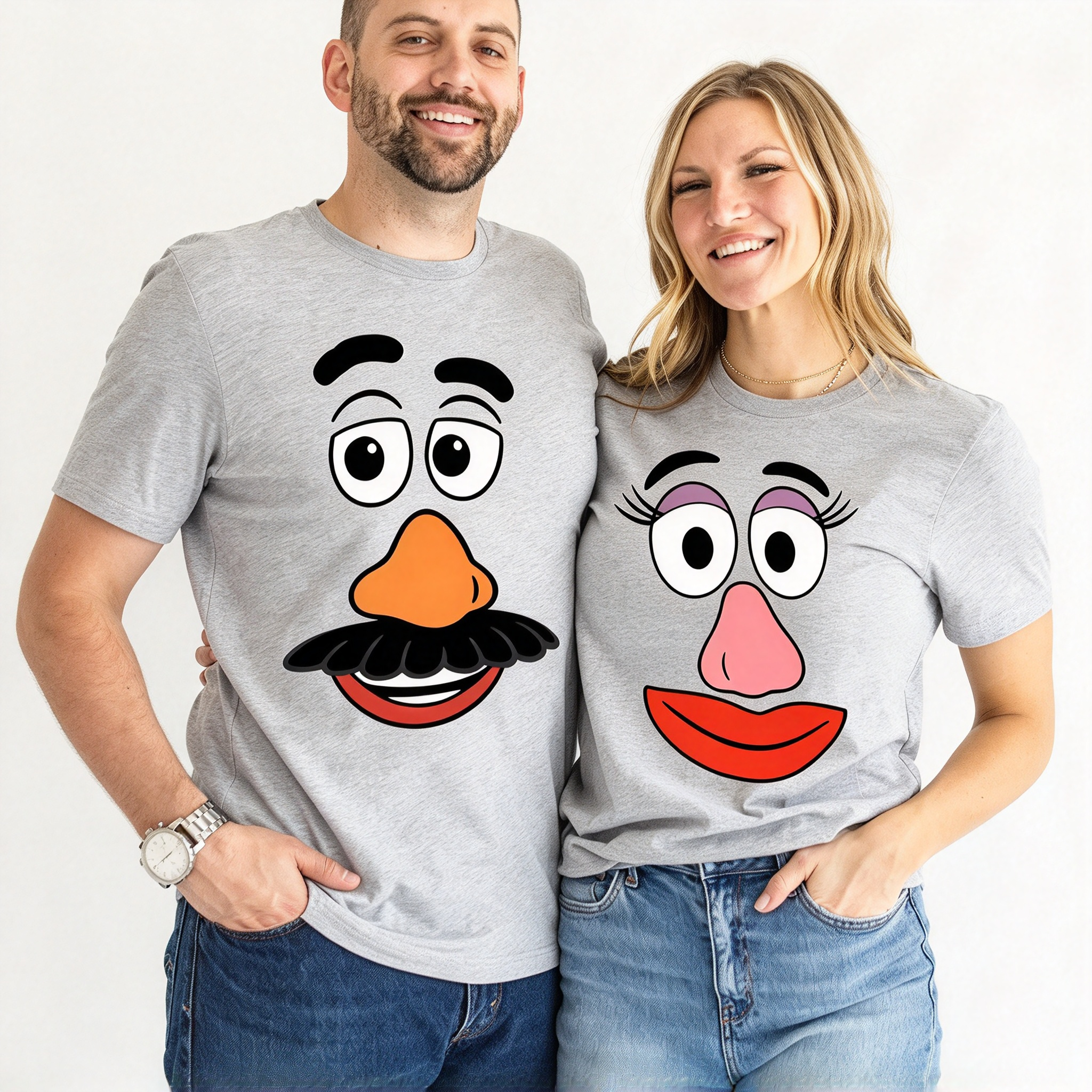 Toy Story Mr & Mrs Potato Head Couple Print T-Shirts Outfits