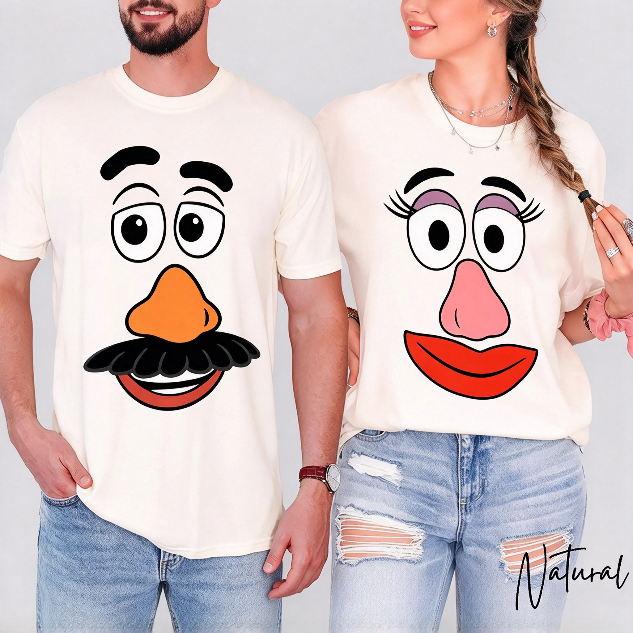 Toy Story Mr & Mrs Potato Head Couple Print T-Shirts Outfits