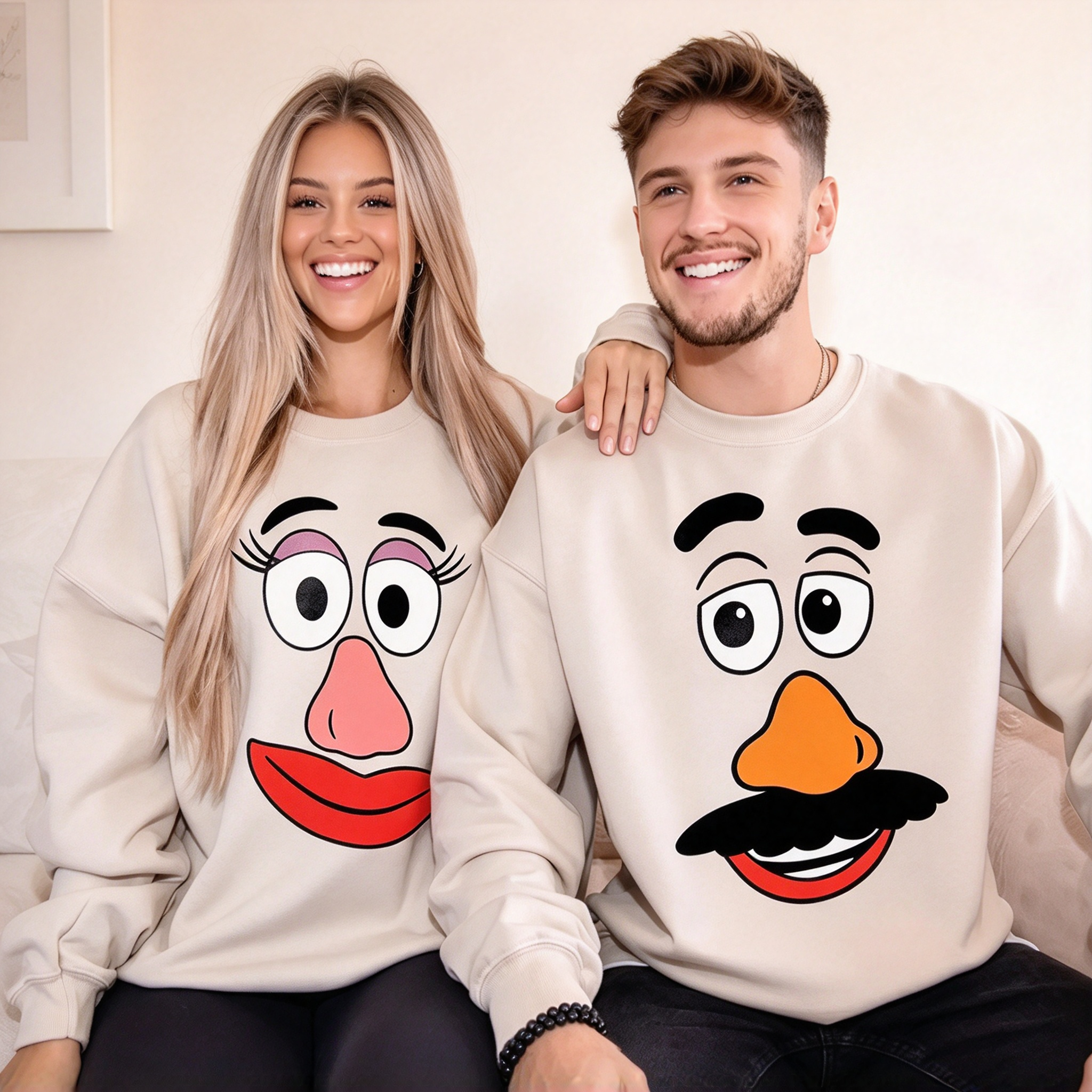 Toy Story Mr & Mrs Potato Head Couple Print T-Shirts Outfits