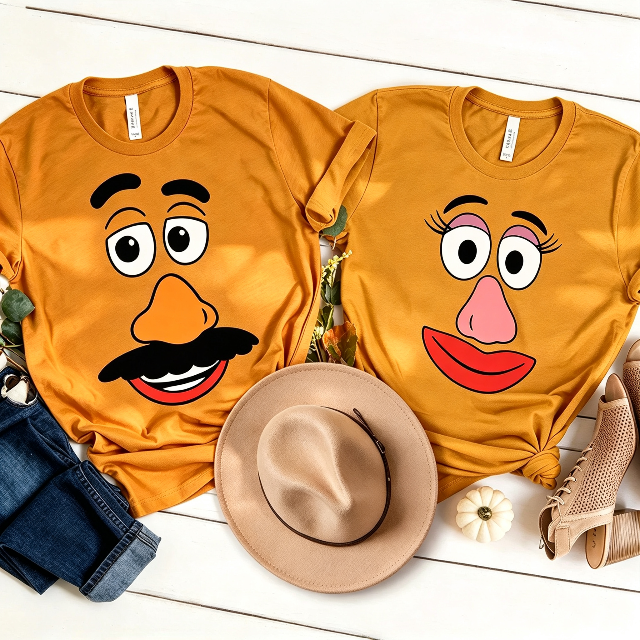 Toy Story Mr & Mrs Potato Head Couple Print T-Shirts Outfits