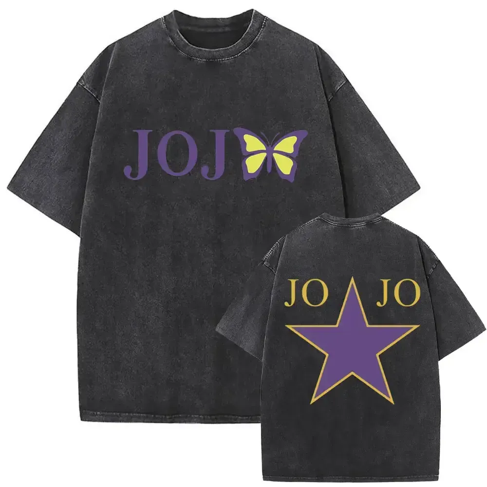 Vintage Washed Anime Graphic Double Sided Print Tee