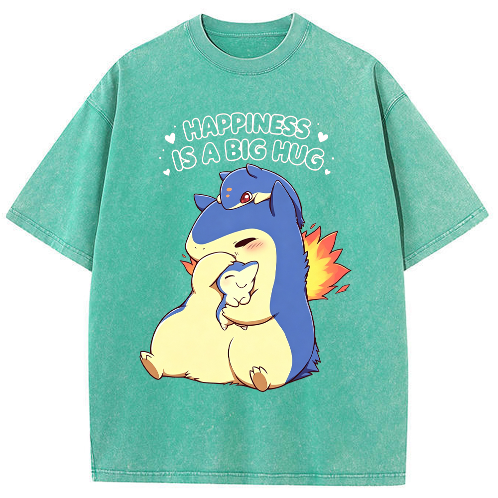 Parent & Kid Typhlosion Family Hug Vintage Washed T-Shirt