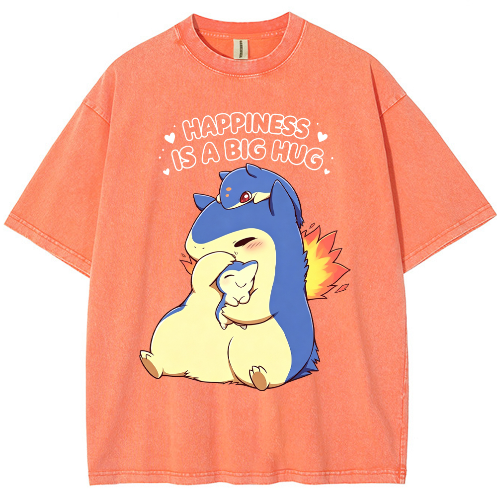Parent & Kid Typhlosion Family Hug Vintage Washed T-Shirt