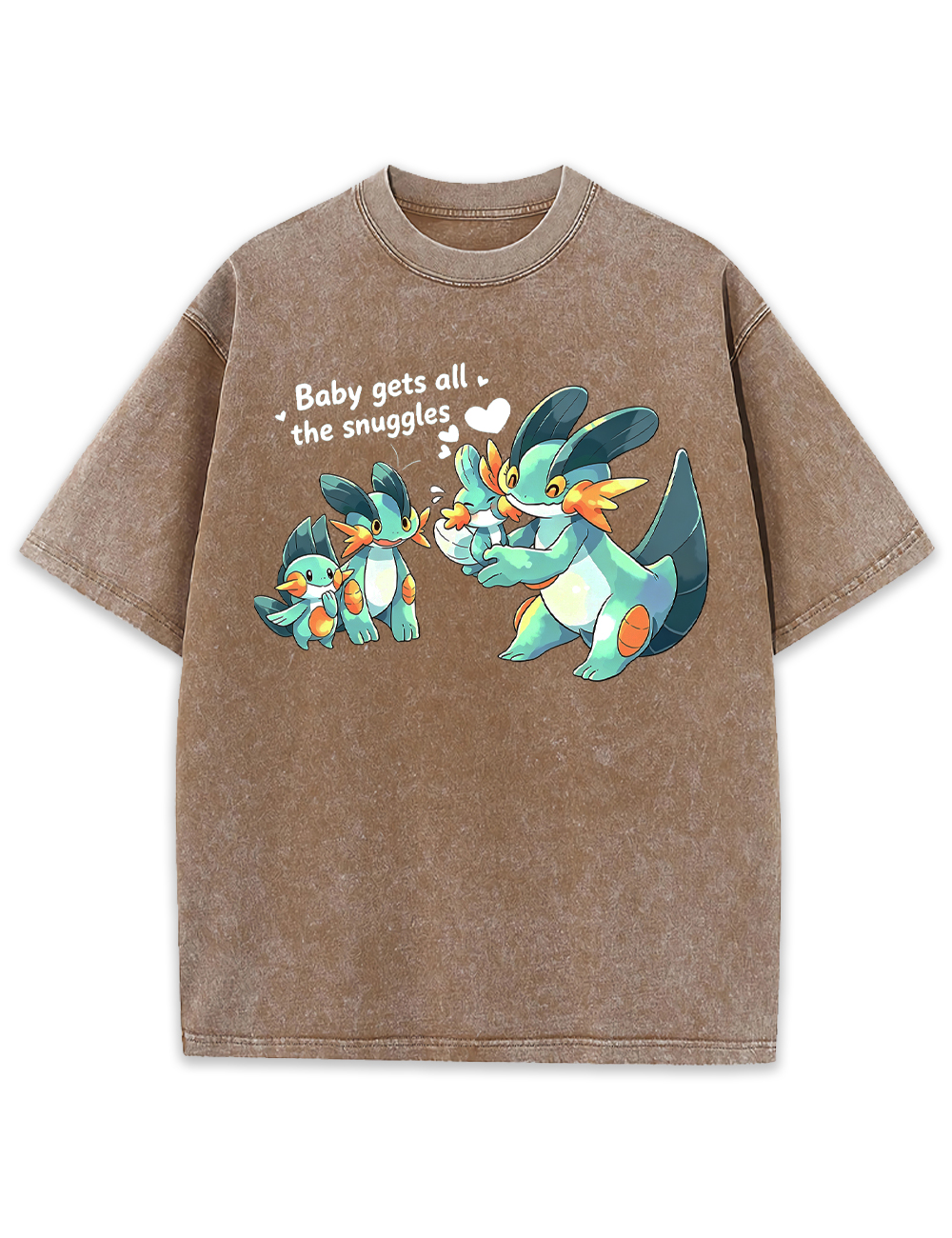 Parent & Kid Swampert Family Snuggle Vintage Washed T-Shirt