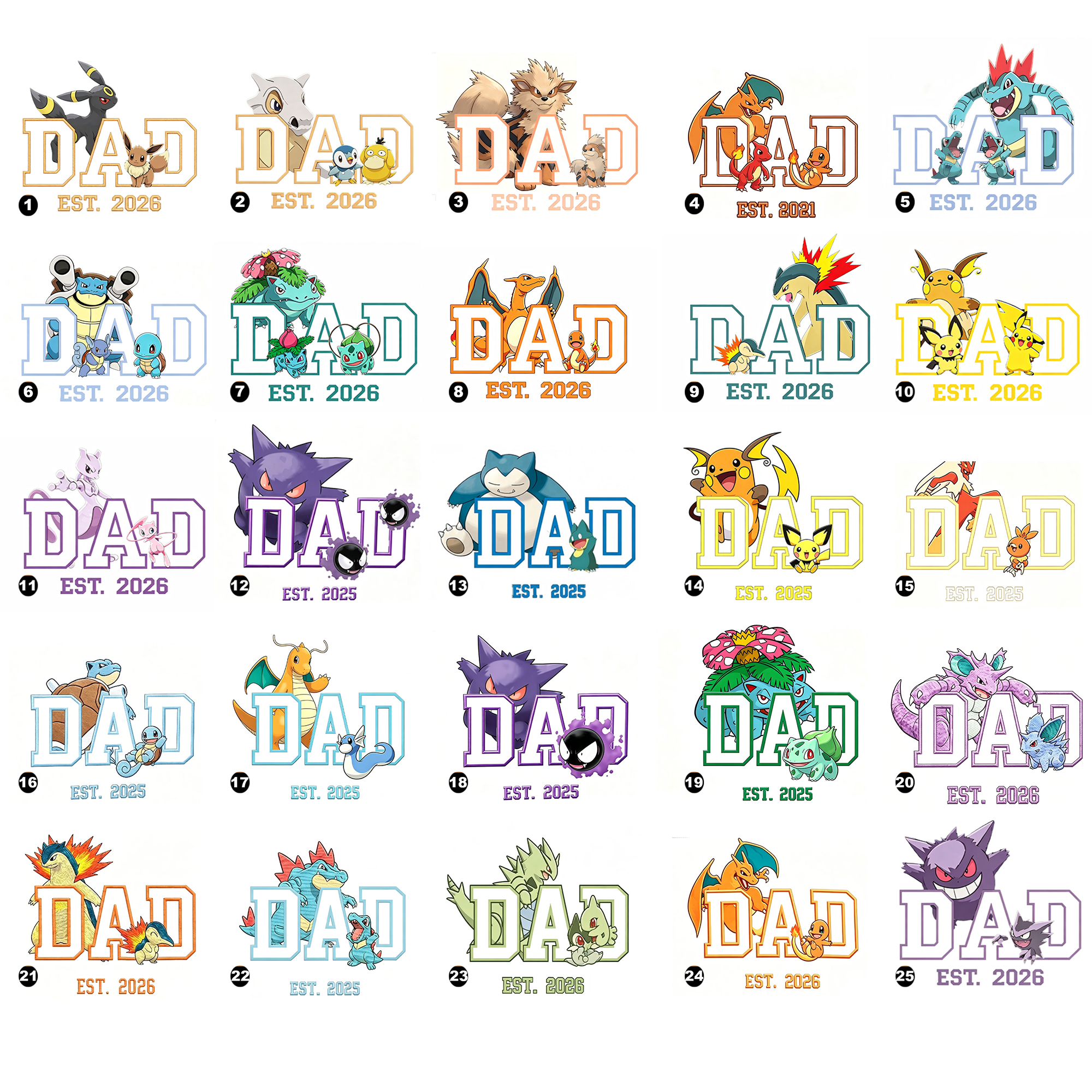 Personalized Pokemon Dad Shirt