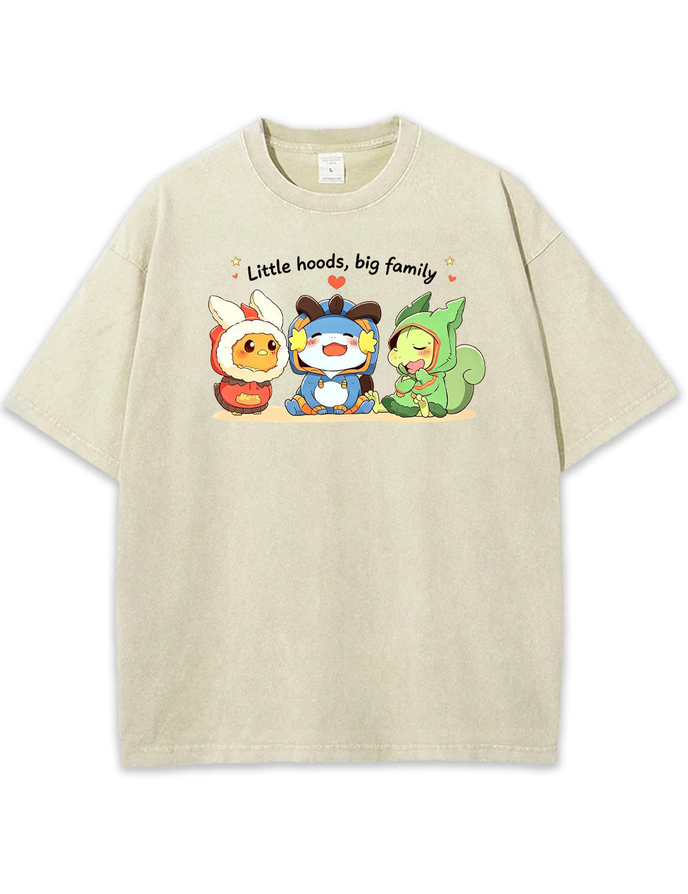 Parent & Kid Blaziken Mudkip Sceptile Hoodie Style Vintage Washed T-Shirt