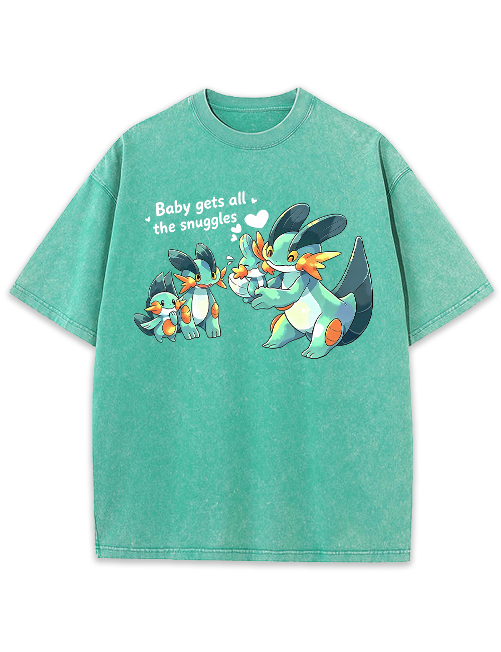 Parent & Kid Swampert Family Snuggle Vintage Washed T-Shirt