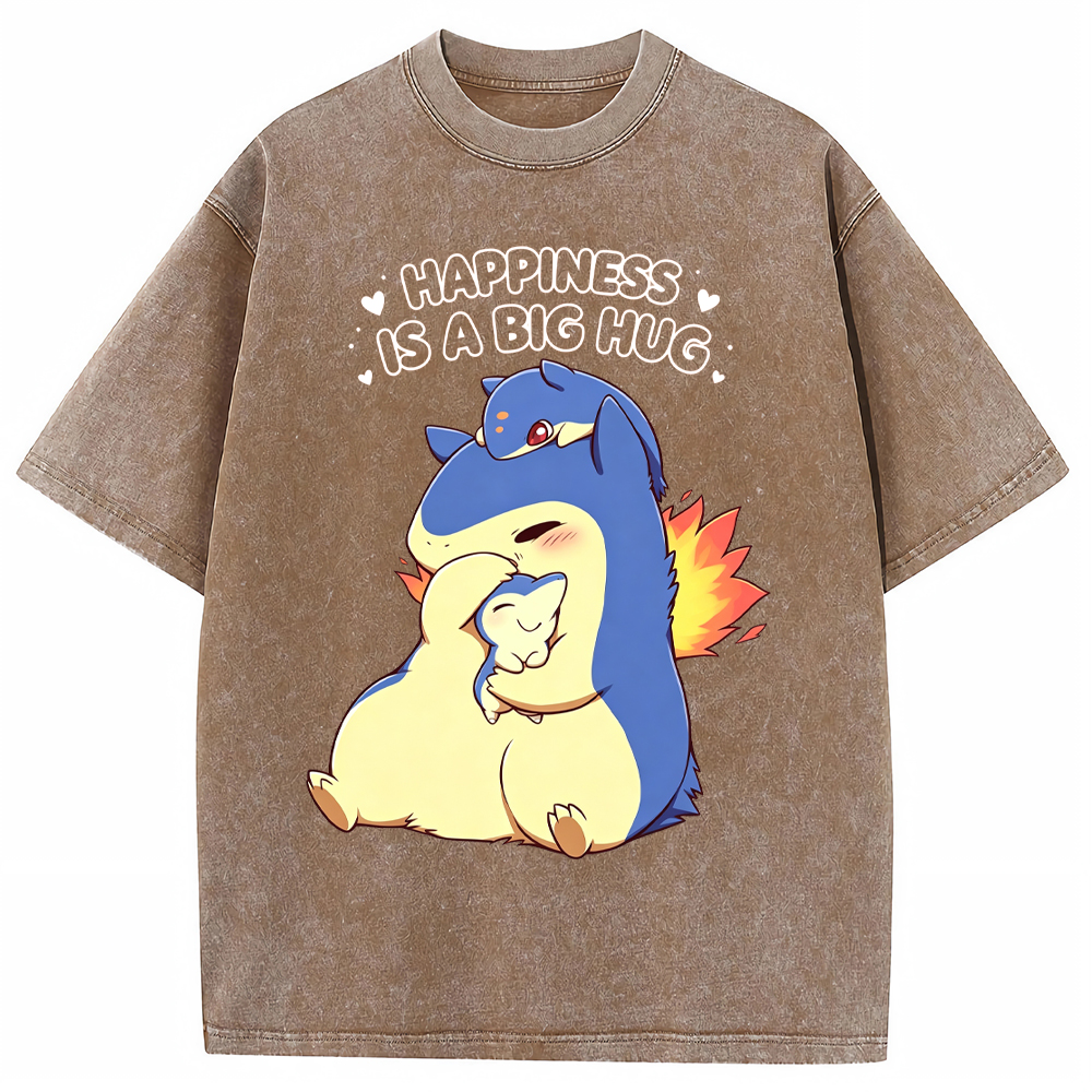 Parent & Kid Typhlosion Family Hug Vintage Washed T-Shirt