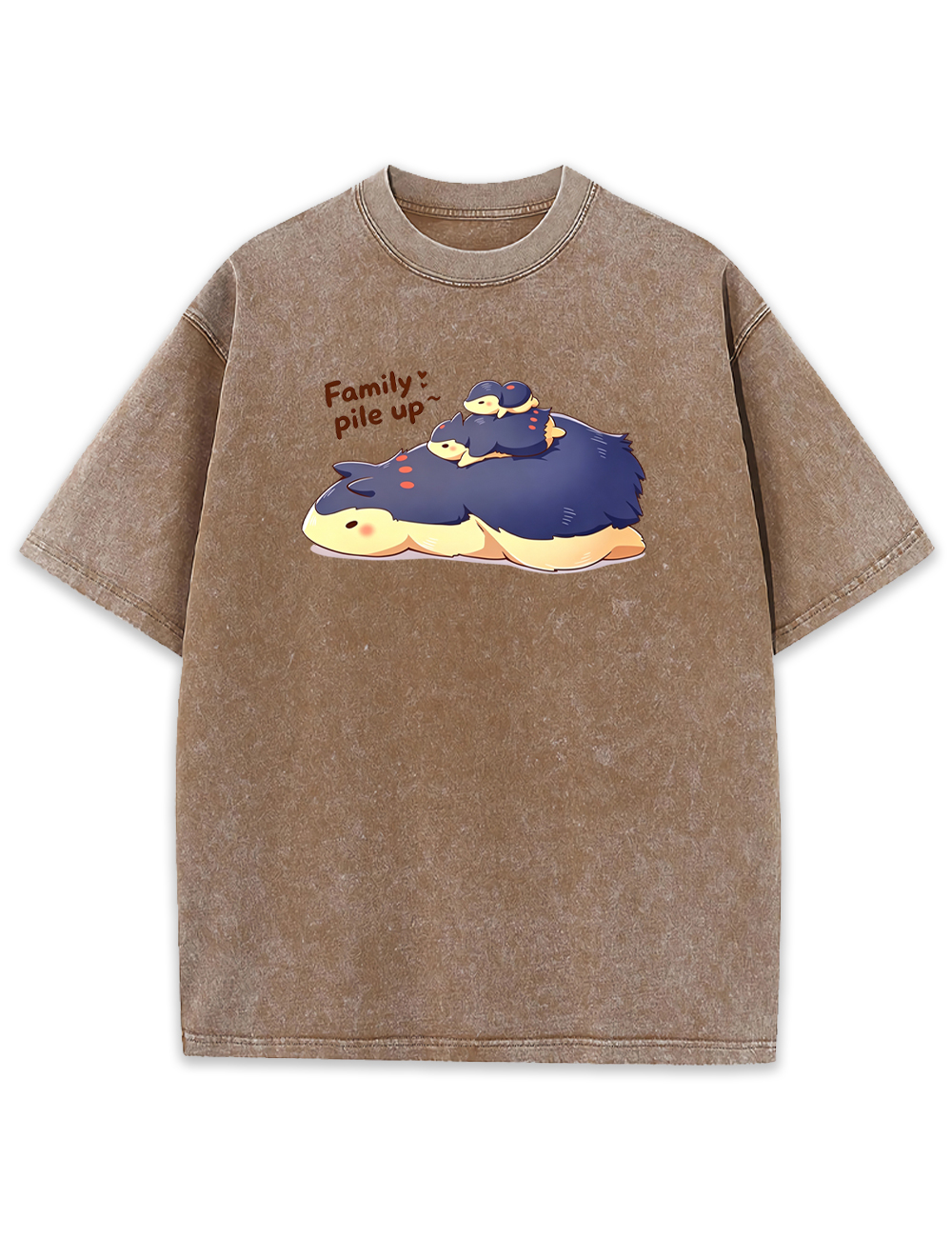 Parent & Kid Cyndaquil Evolution Family Stack Pile Vintage Washed T-Shirt