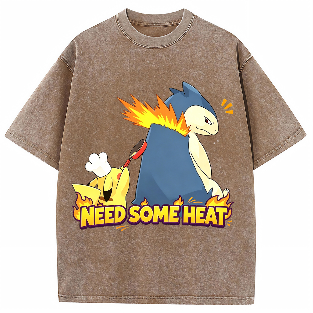 Pikachu Chef & Typhlosion Cartoon Tee | Pokemon Anime