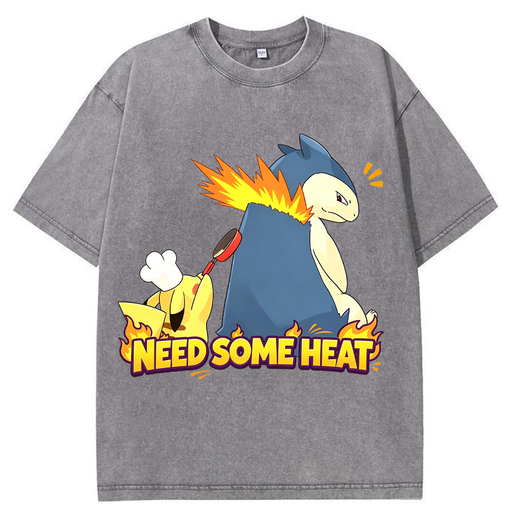 Pikachu Chef & Typhlosion Cartoon Tee | Pokemon Anime