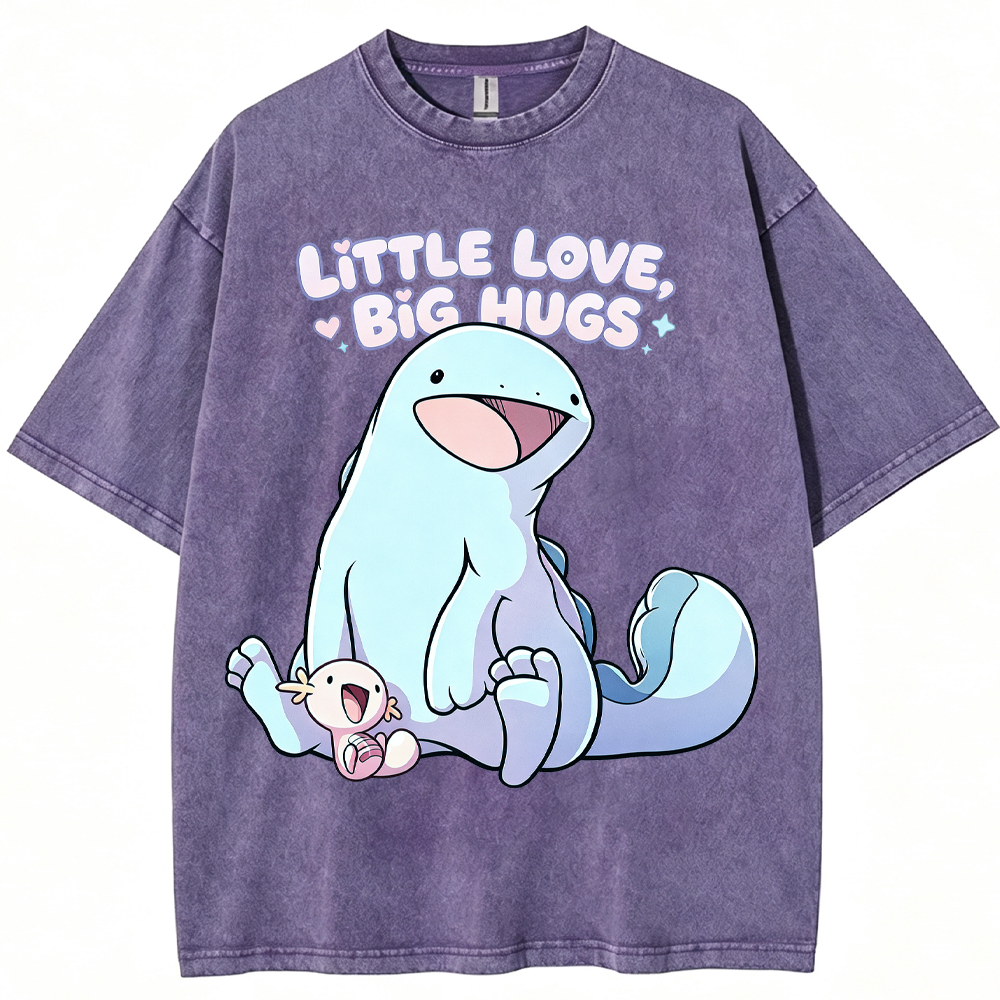 Parent & Kid Quagsire & Axolotl Wooper Vintage Washed T-Shirt