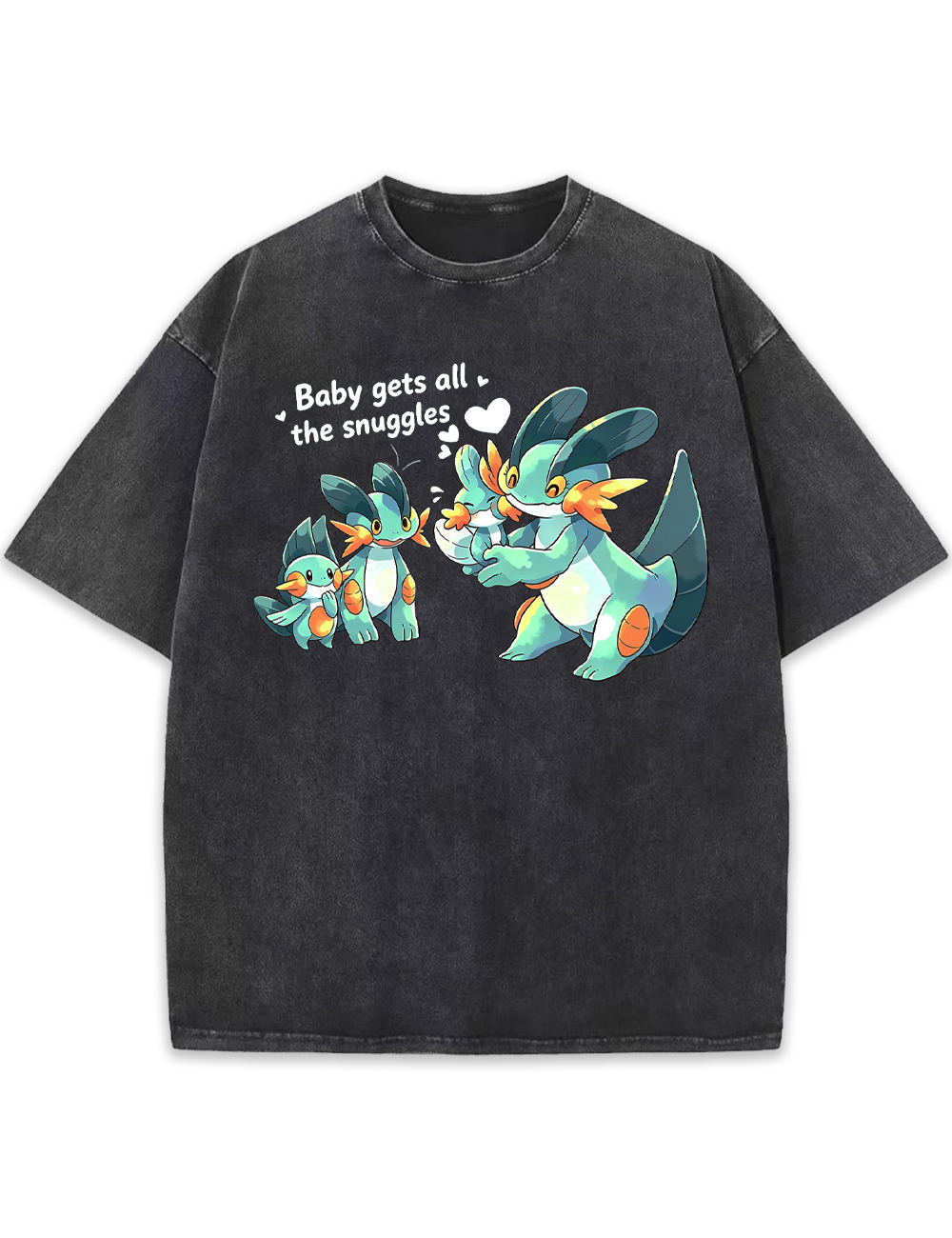 Parent & Kid Swampert Family Snuggle Vintage Washed T-Shirt