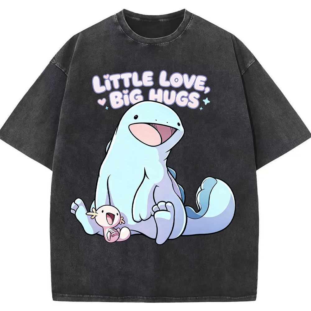 Parent & Kid Quagsire & Axolotl Wooper Vintage Washed T-Shirt