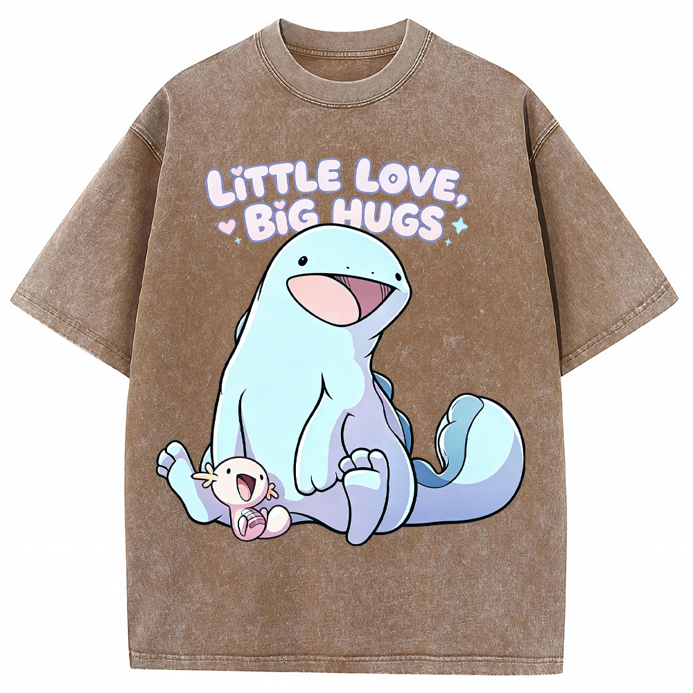 Parent & Kid Quagsire & Axolotl Wooper Vintage Washed T-Shirt