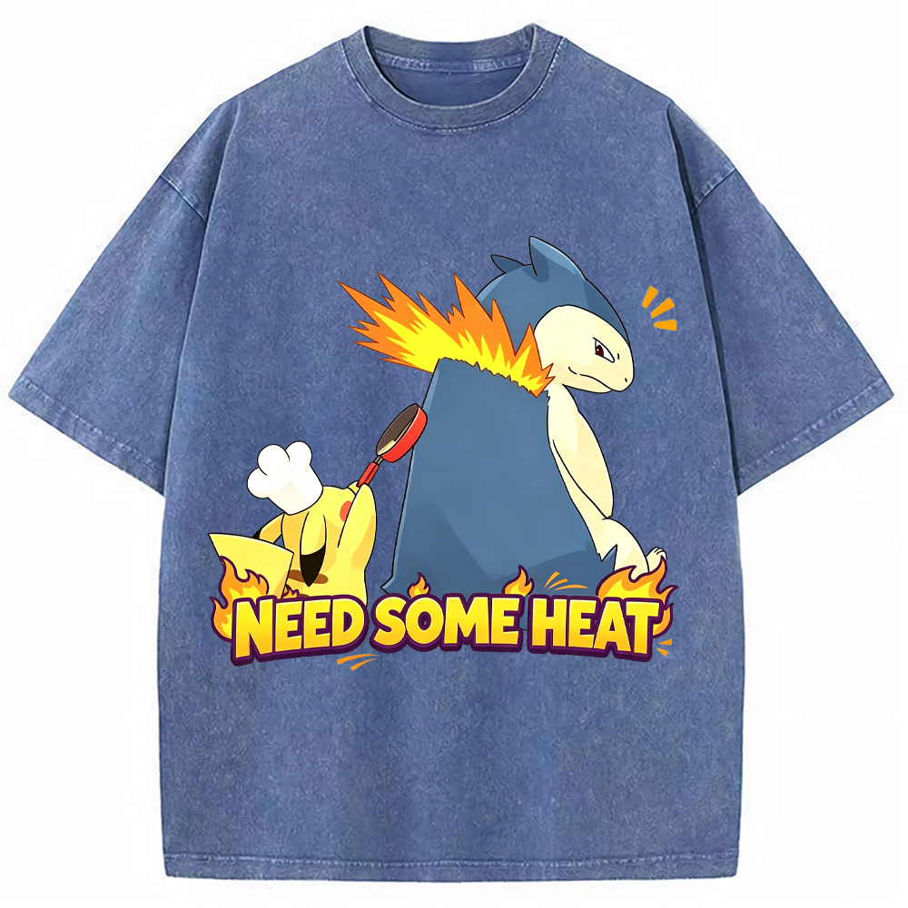 Pikachu Chef & Typhlosion Cartoon Tee | Pokemon Anime