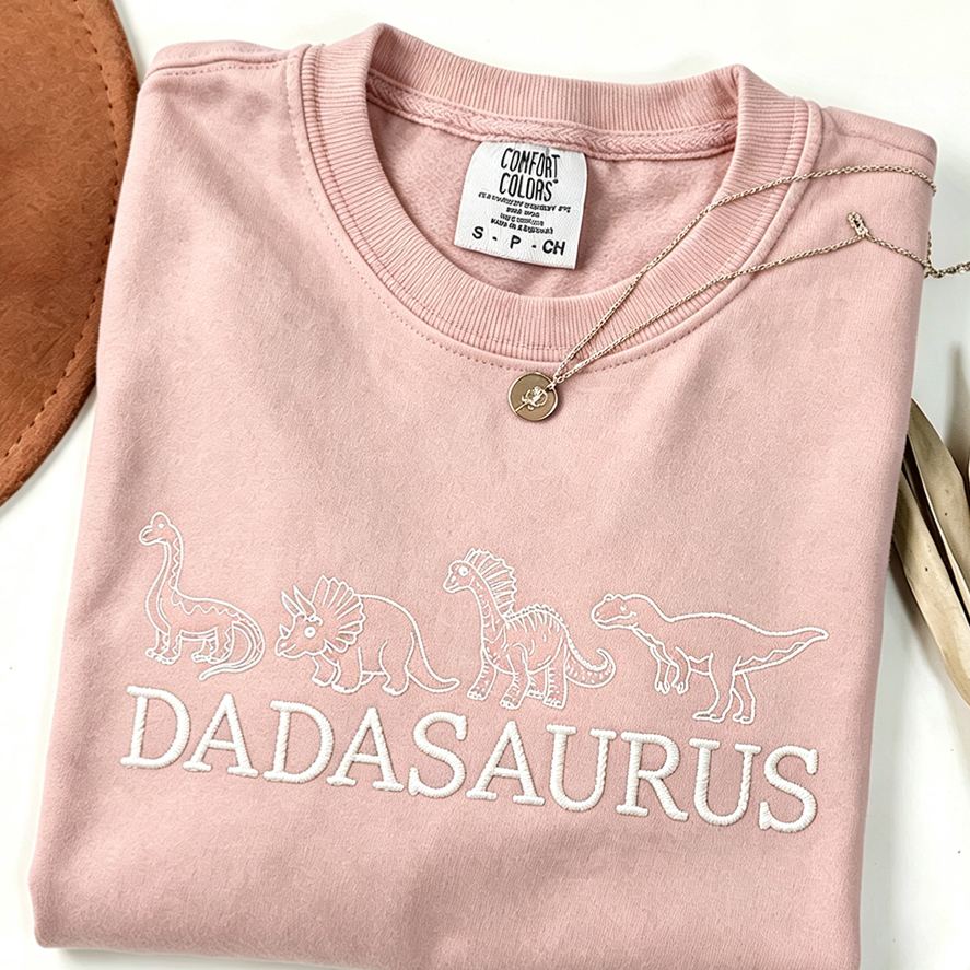 Embroidered Mamasaurus & Dadasaurus Sweatshirt