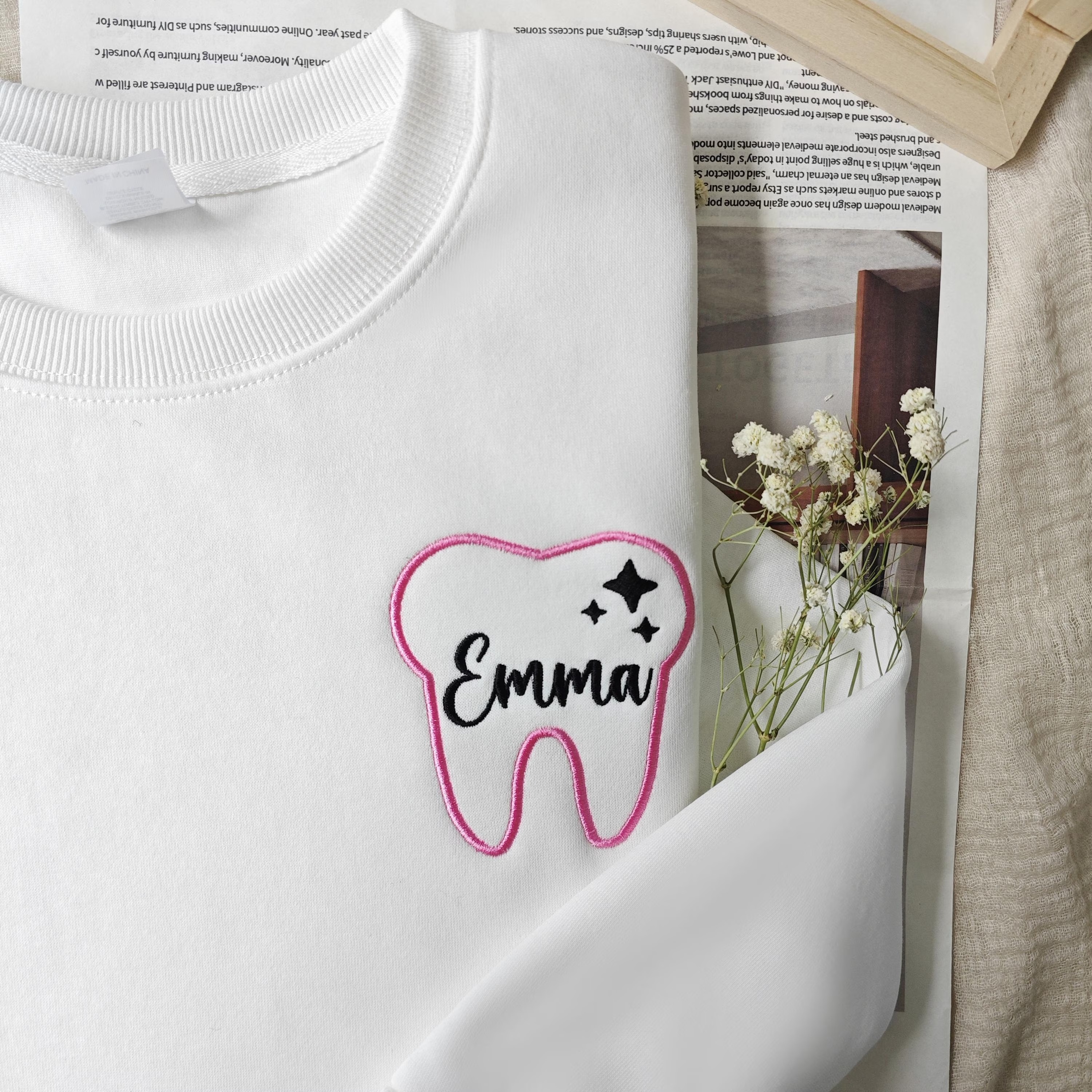 Custom embroidered dentist sweatshirts