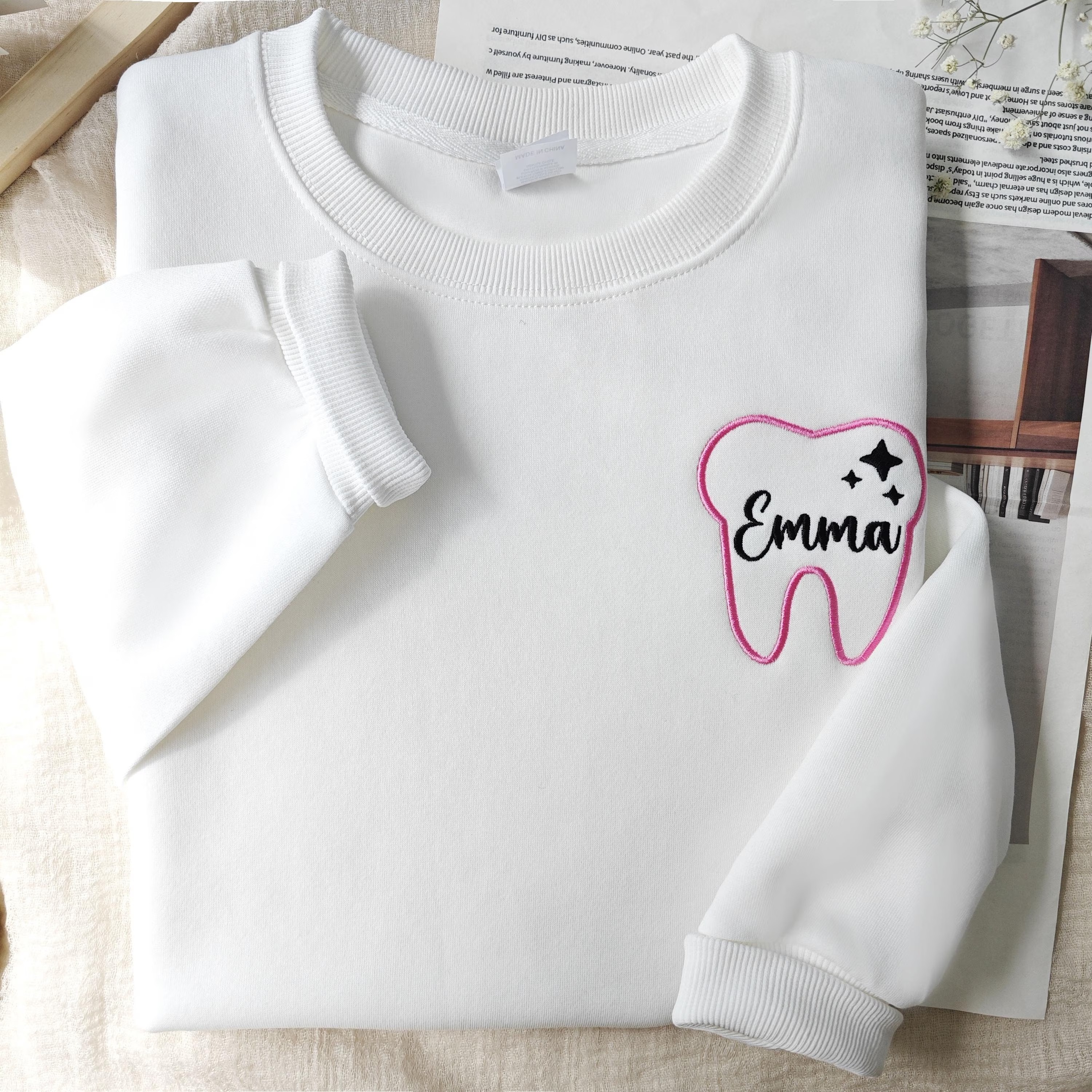 Custom embroidered dentist sweatshirts