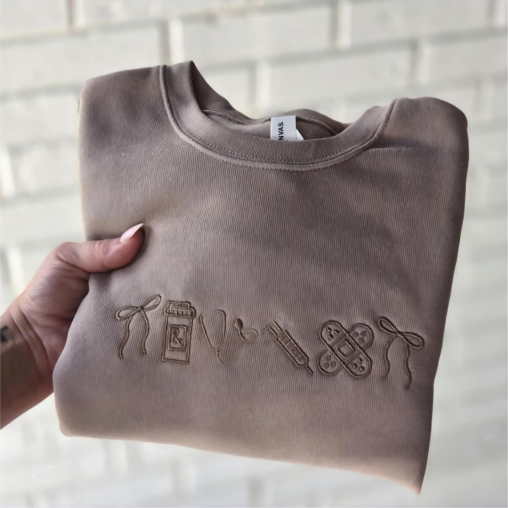 Custom Embroidered Nurse sweatshirt