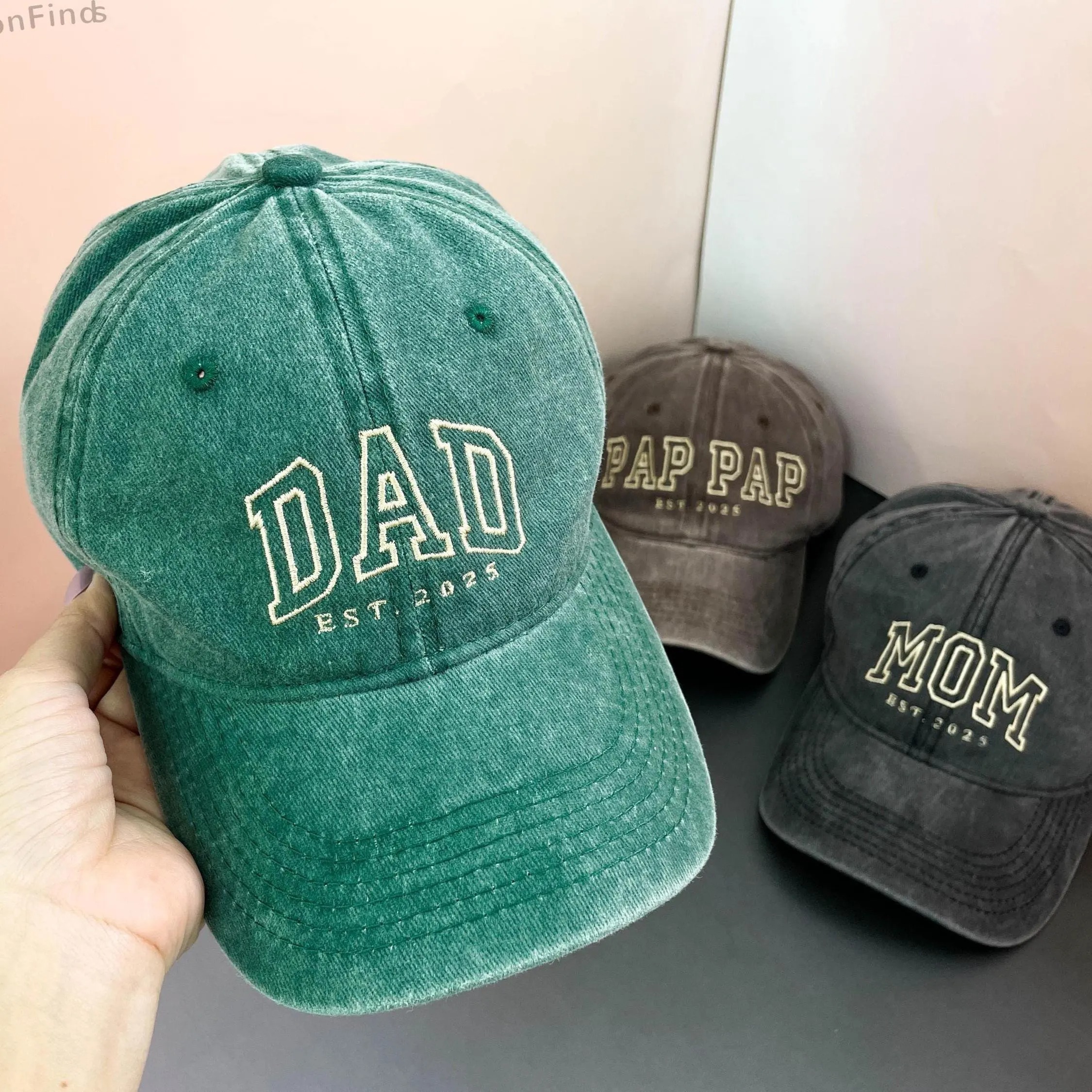 Custom Embroidered MOM DAD EST 2026 Baby