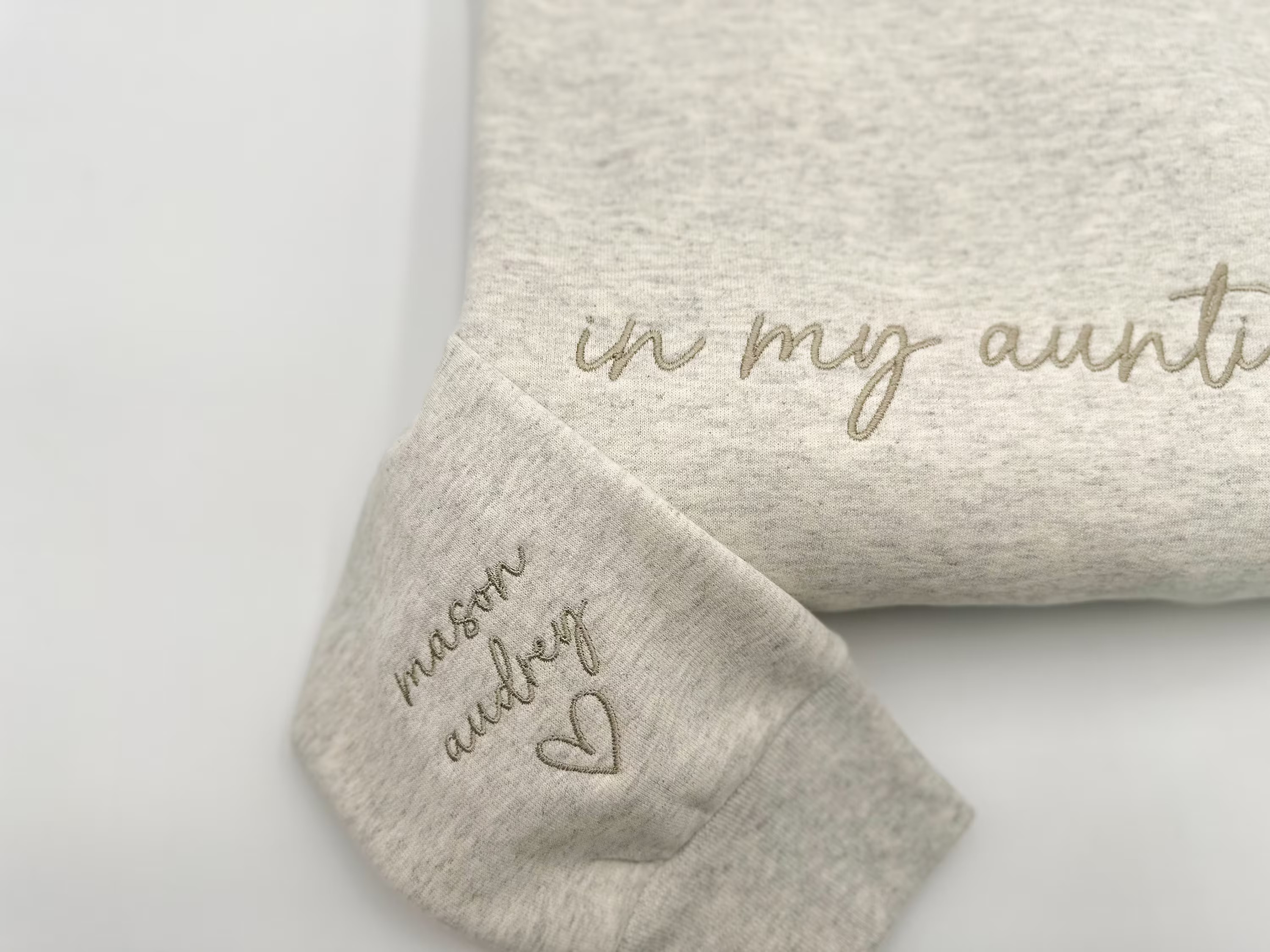 In My Auntie Era Embroidered Sweatshirt-Gift For Custom