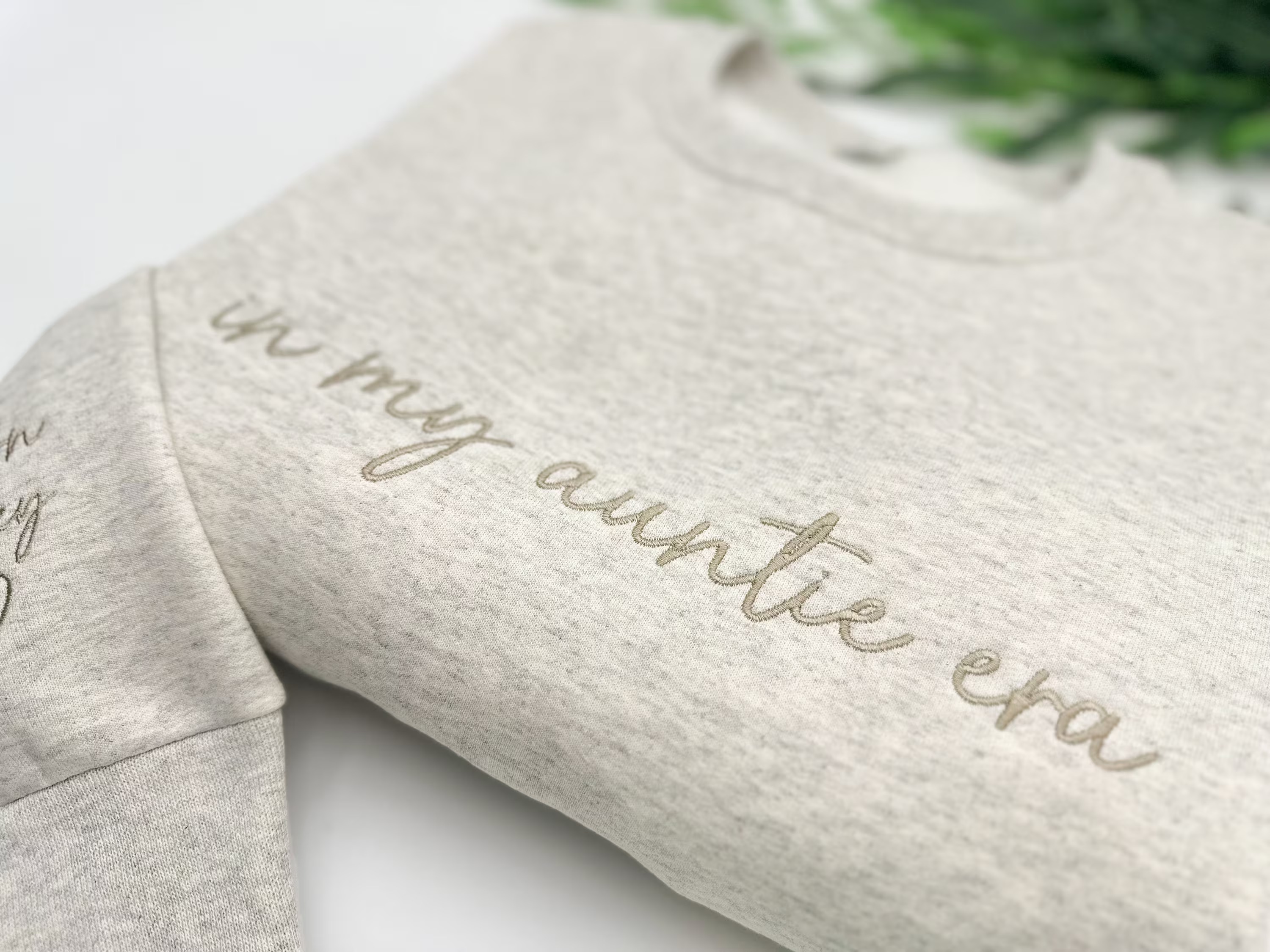 In My Auntie Era Embroidered Sweatshirt-Gift For Custom