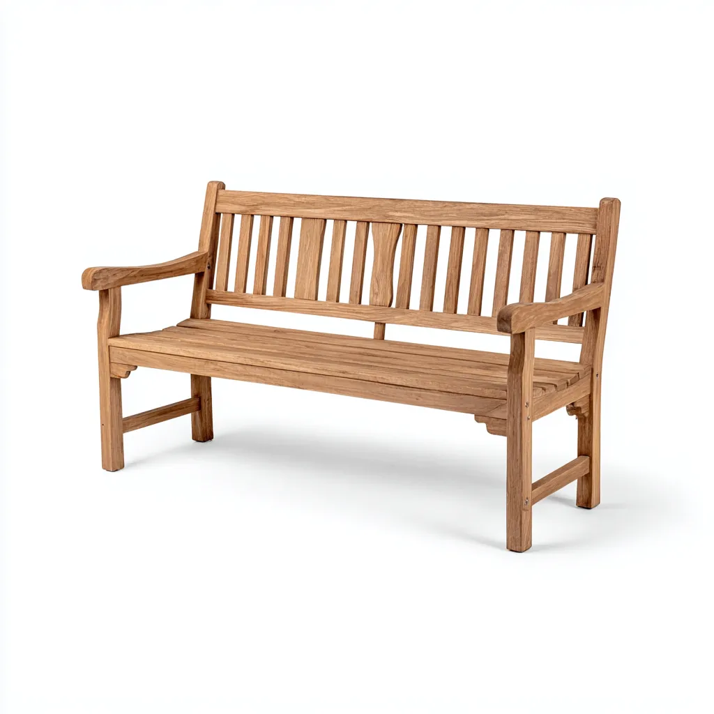 Banc de jardin en bois massif 160x55x90 cm - Naturel - Style classique pour extérieur-Rasaostudio