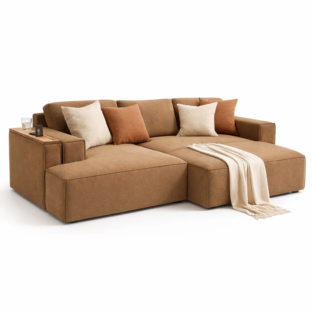 Ecksofa gross mit Kissen-Zorinae