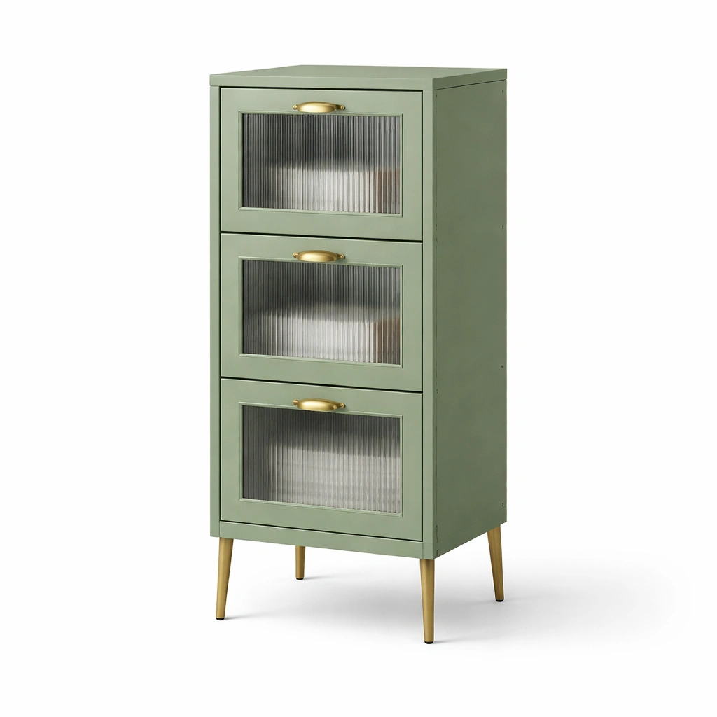 Schubladenschrank mit Glasfront-Zorinae