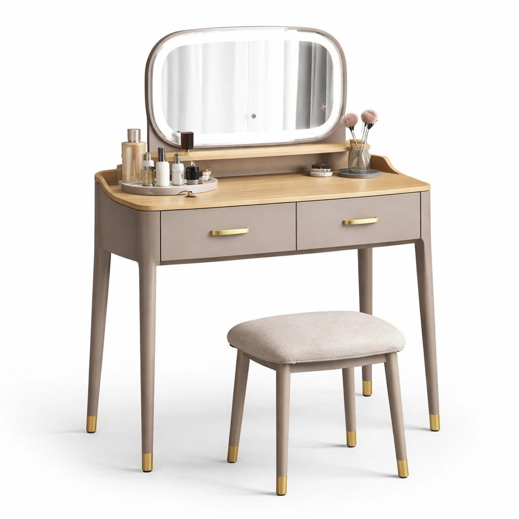 Schminktisch mit Spiegel und Hocker-Zorinae