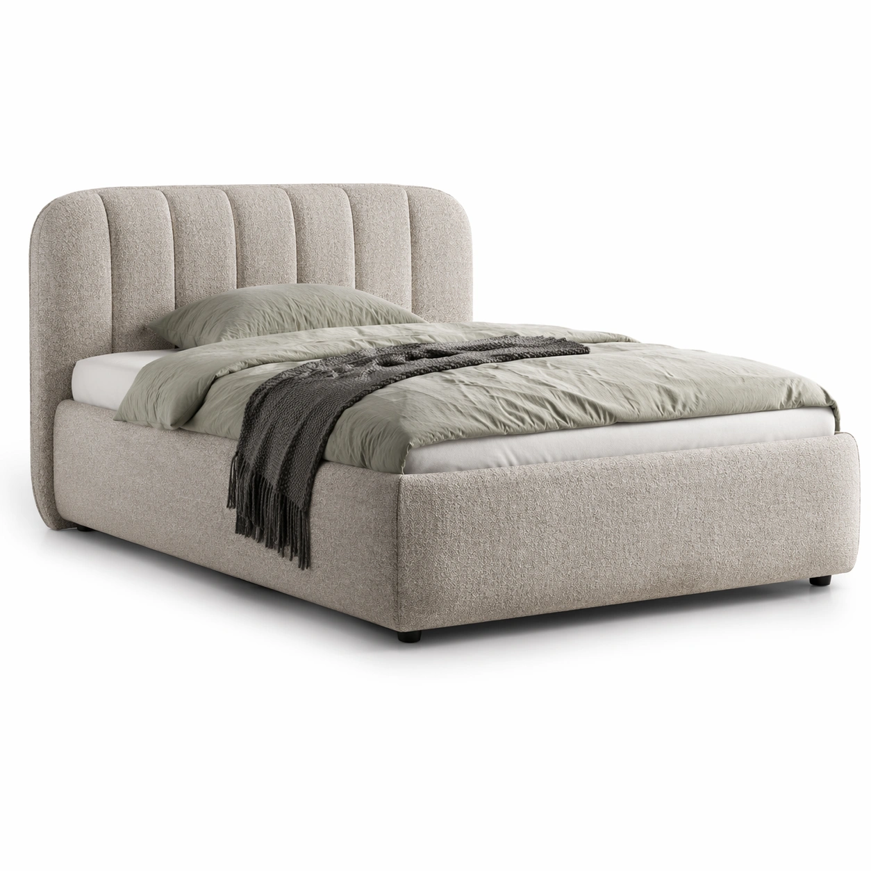 Polsterbett mit schlichtem Design-Yelviro