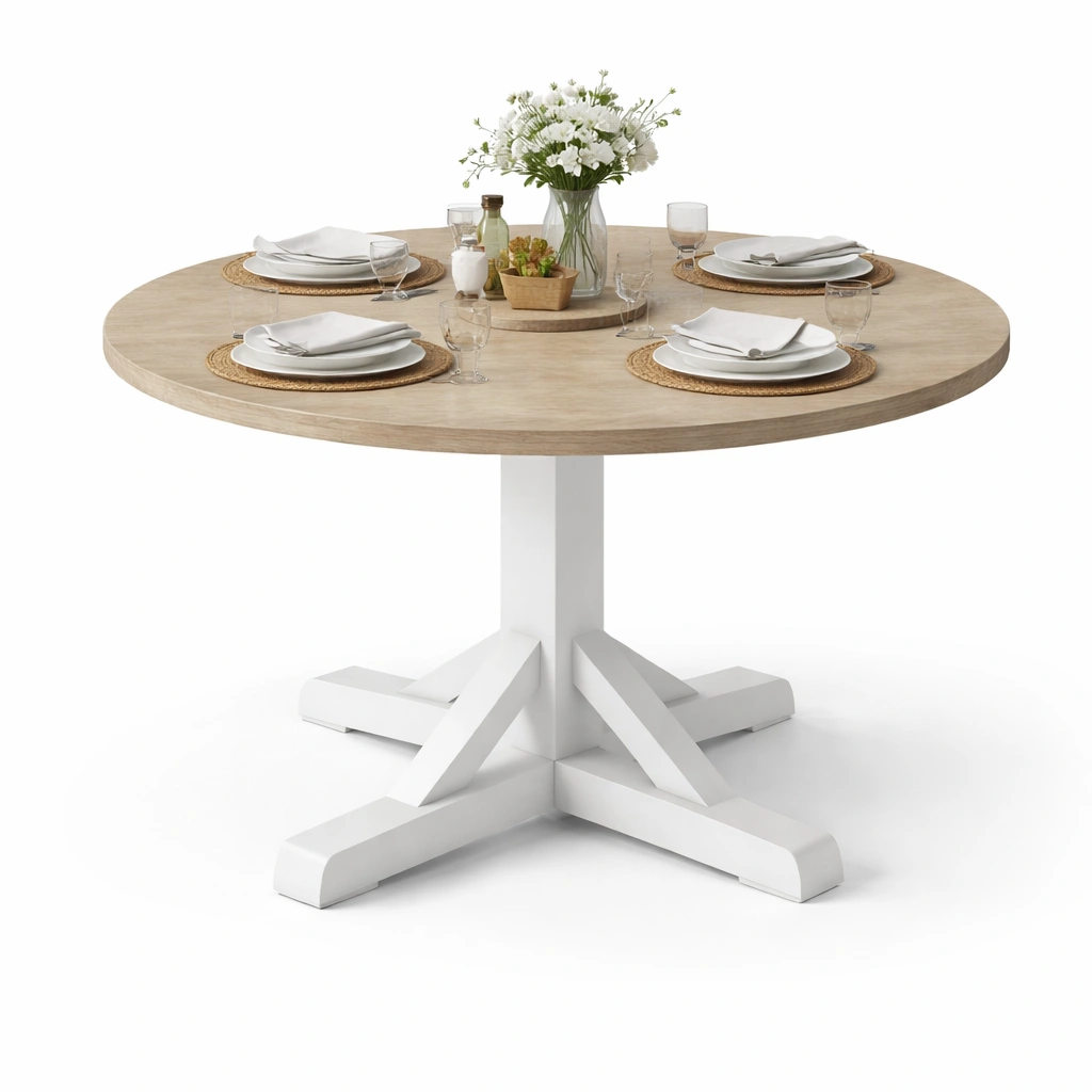 Runder Esstisch mit zentralem Fuss-Yelviro
