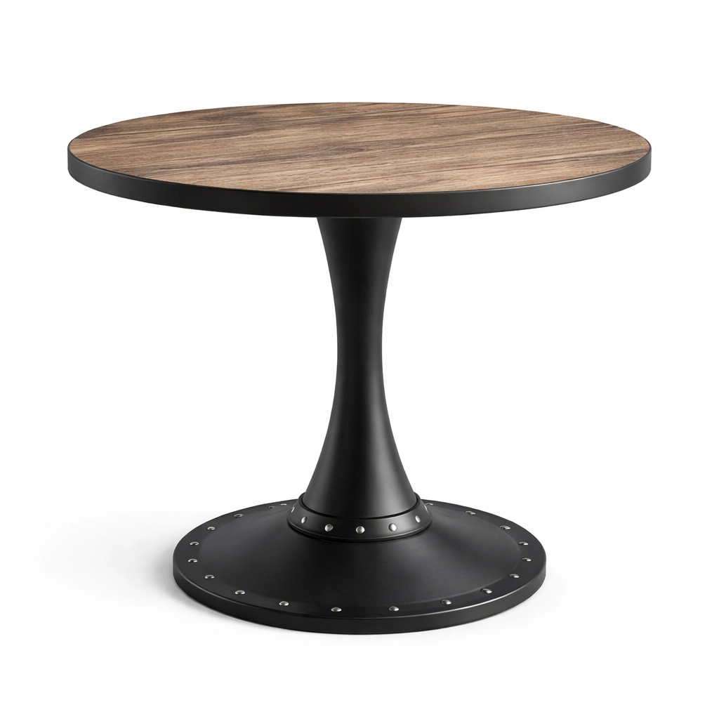 Runder Tisch mit Metallfuss-Yelviro