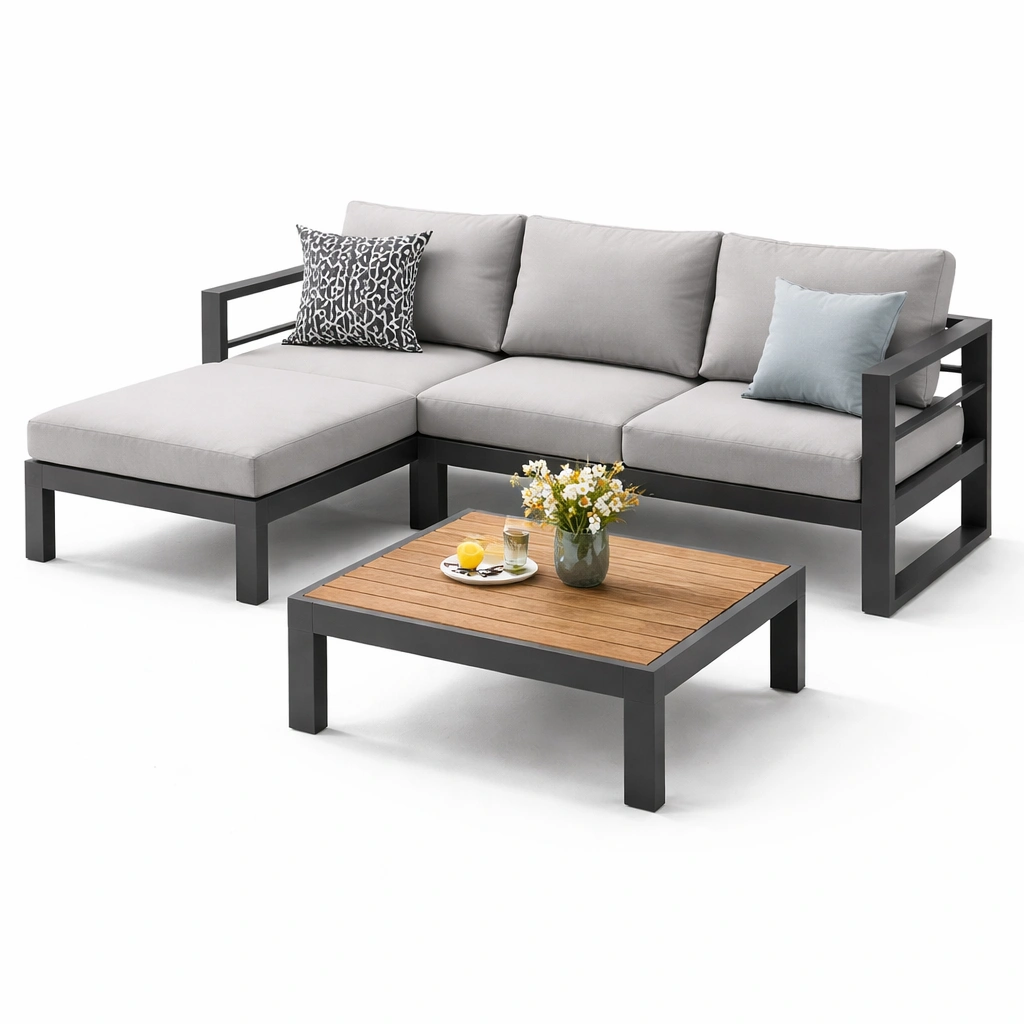 Ecksofa mit Tisch fuer Aussenbereich-Yelviro