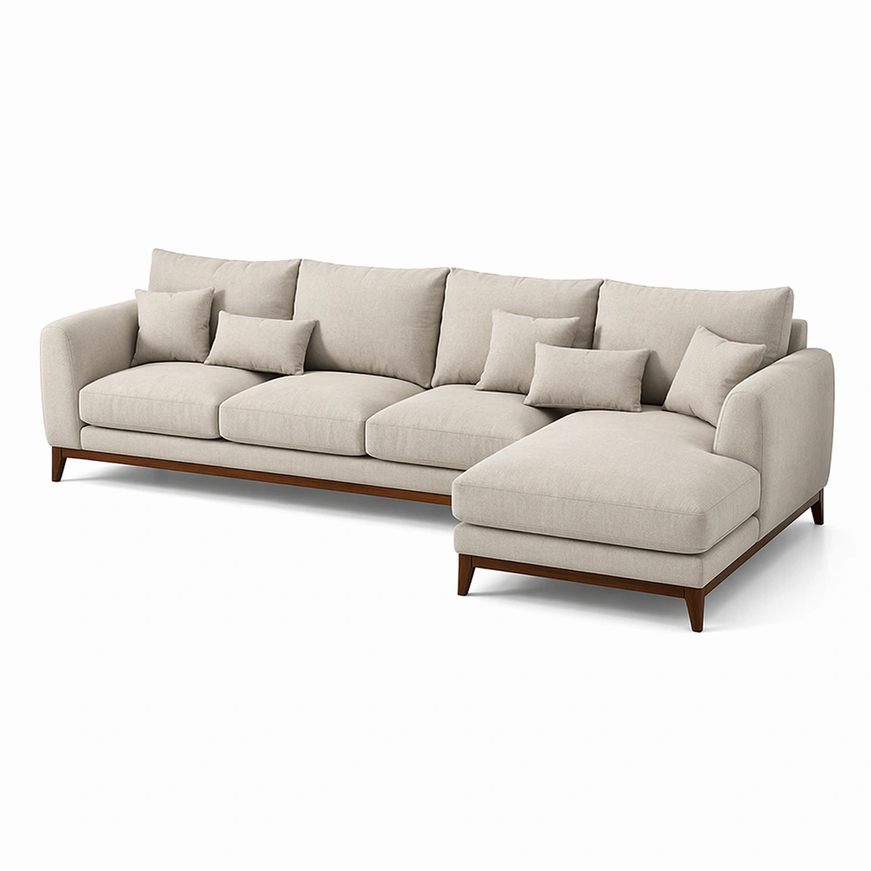 Grosses Ecksofa mit gepolsterten Sitzflaechen-Yelviro