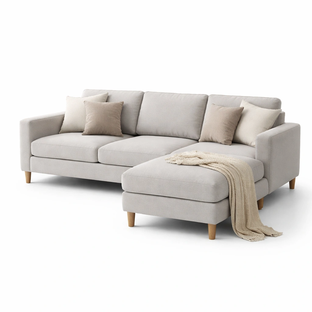Ecksofa mit kompaktem Design und Kissen-Yelviro