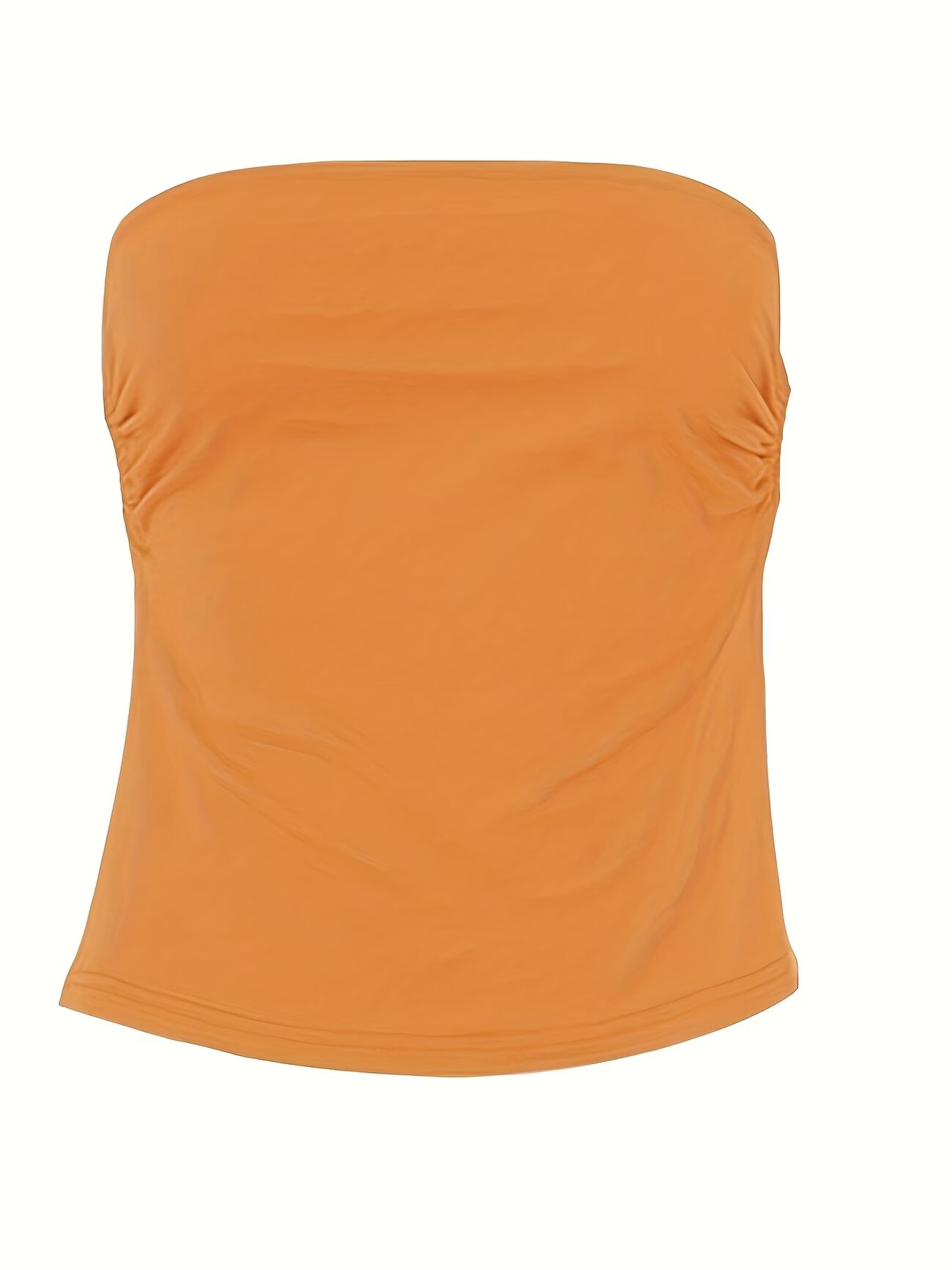 Vibrant Green Strapless Drawstring Crop Top