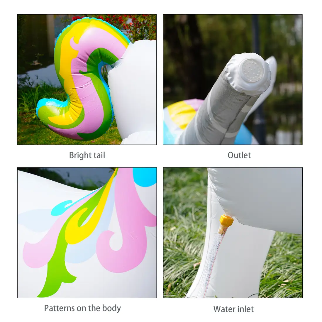 Inflatable Unicorn Sprinkler Unicorn Water Toys for Summer Yard and Outdoor Play Kids