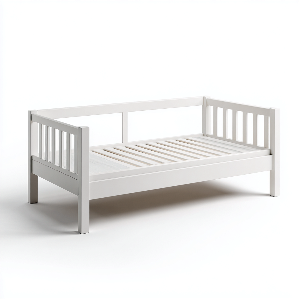 Canapé lit en bois 200x90x75 cm blanc style épuré-Dadorjanest