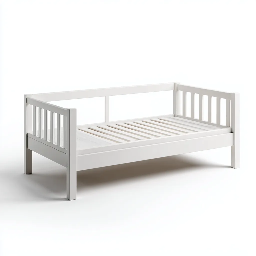 Canapé lit en bois 200x90x75 cm blanc style épuré-Dadorjanest