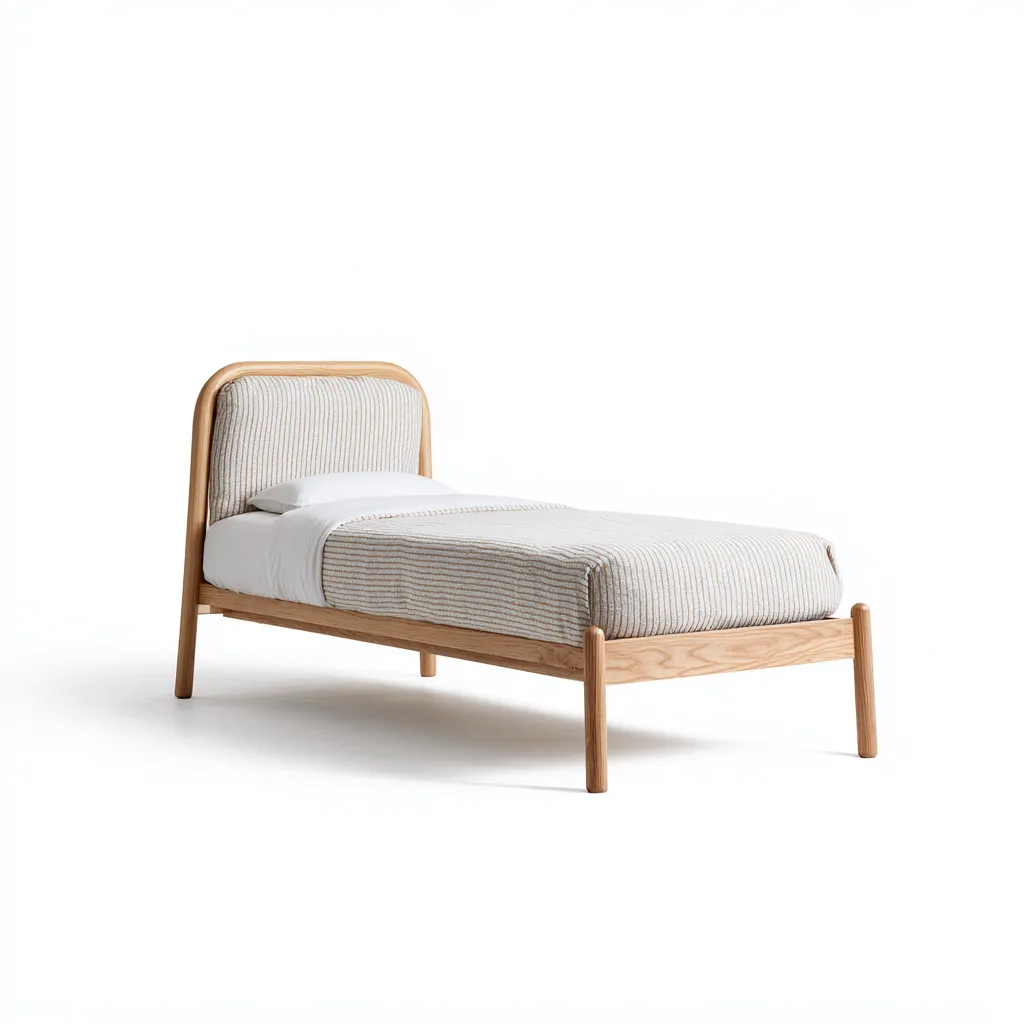 Lit simple bois 200x90x85 cm - naturel - design scandinave-Dadorjanest