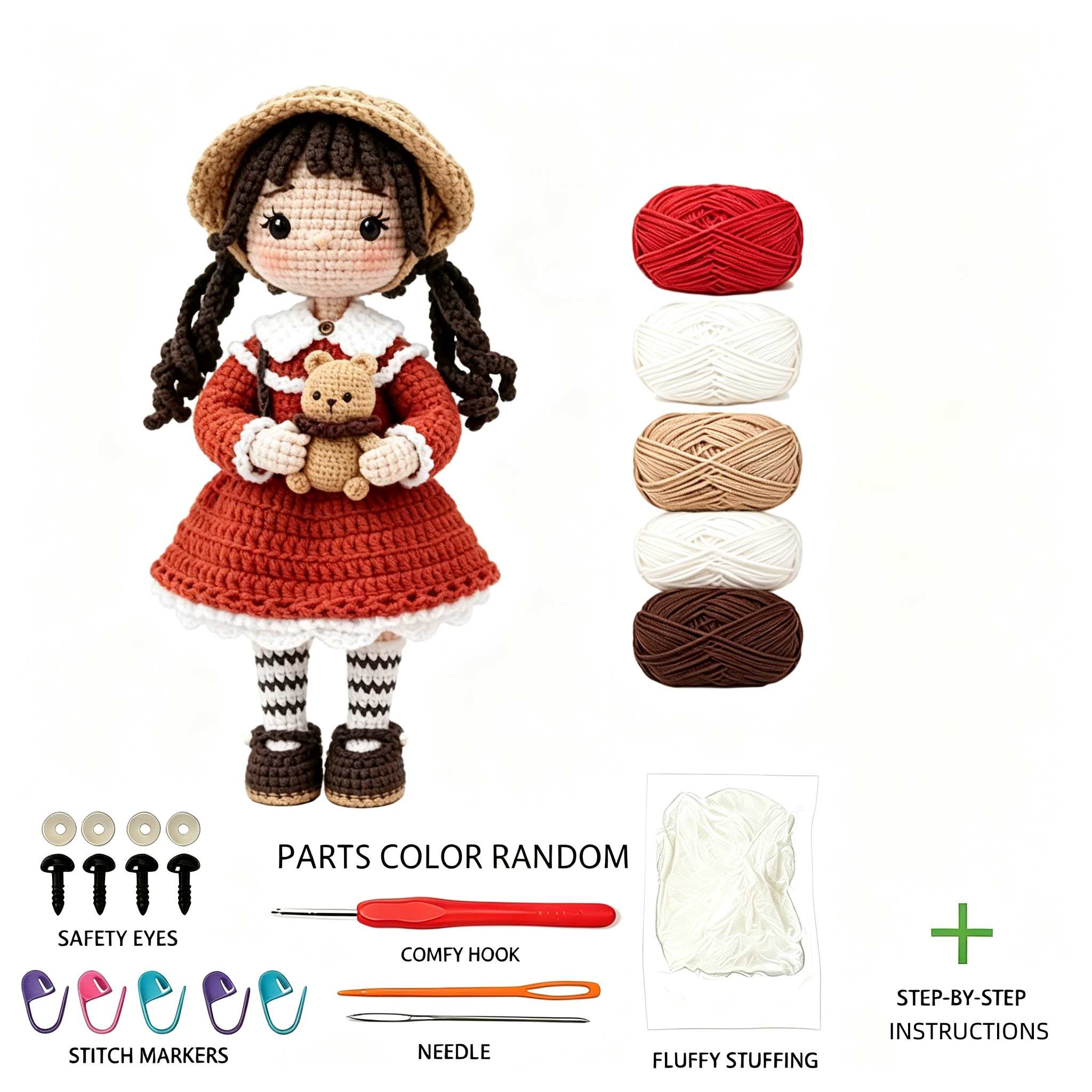 Eginner-Friendly Christmas Project This Adorable Crochet Kit Is Designed for Both New and Intermediate Crocheters, with Simple Steps That Make Crafting Easy and Fu, Adorable Christmas-Themed Crochet Set for, Designed for Both Beginners And Those
